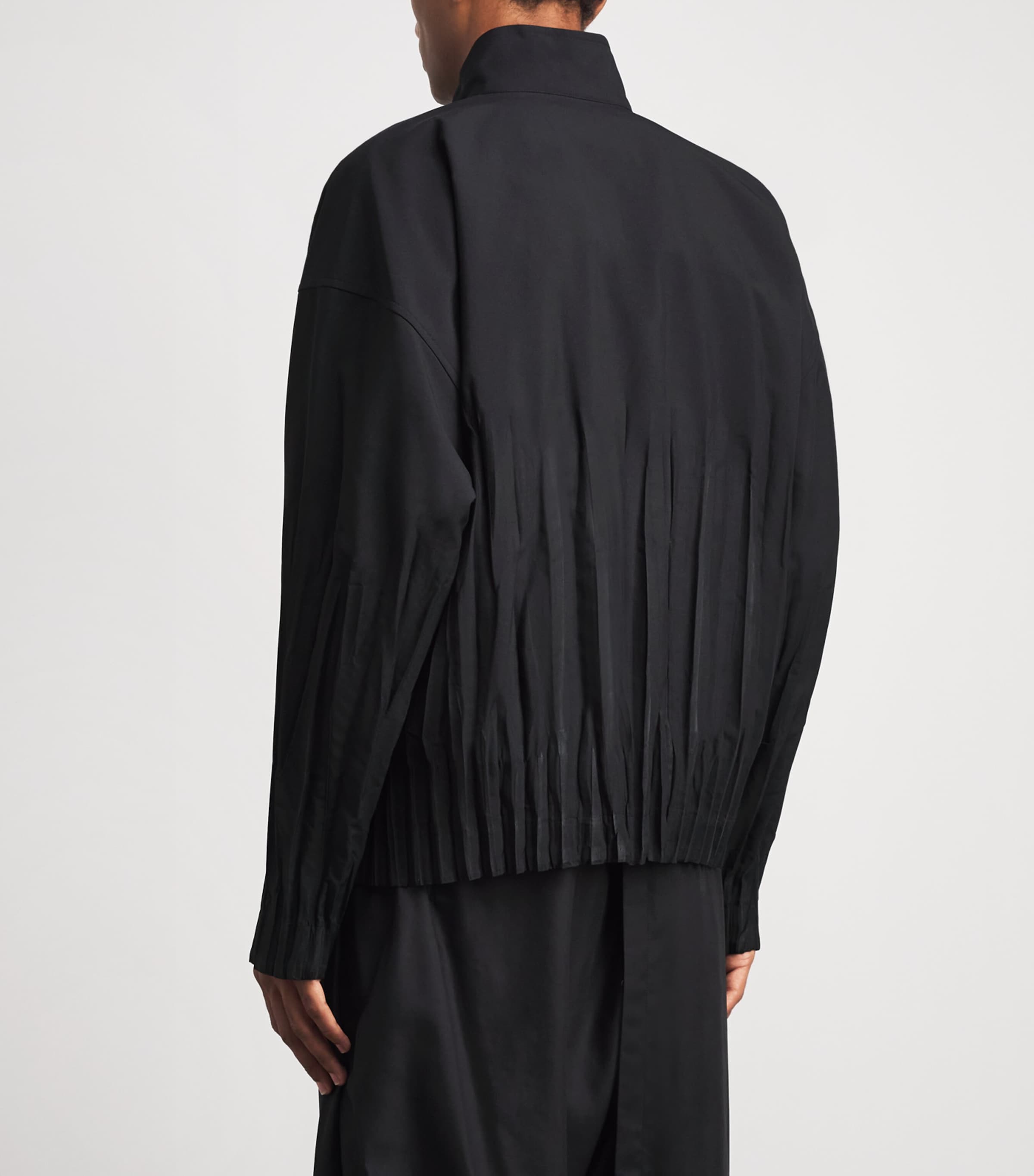 IM MEN Mens Gathered Waft Jacket Black Image 5