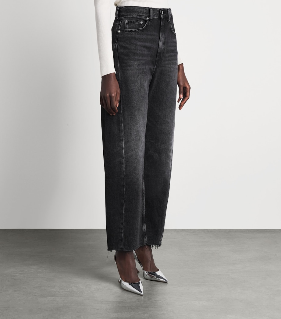 Sandro Paris Womens Barrel Jeans Dark Grey Image 4