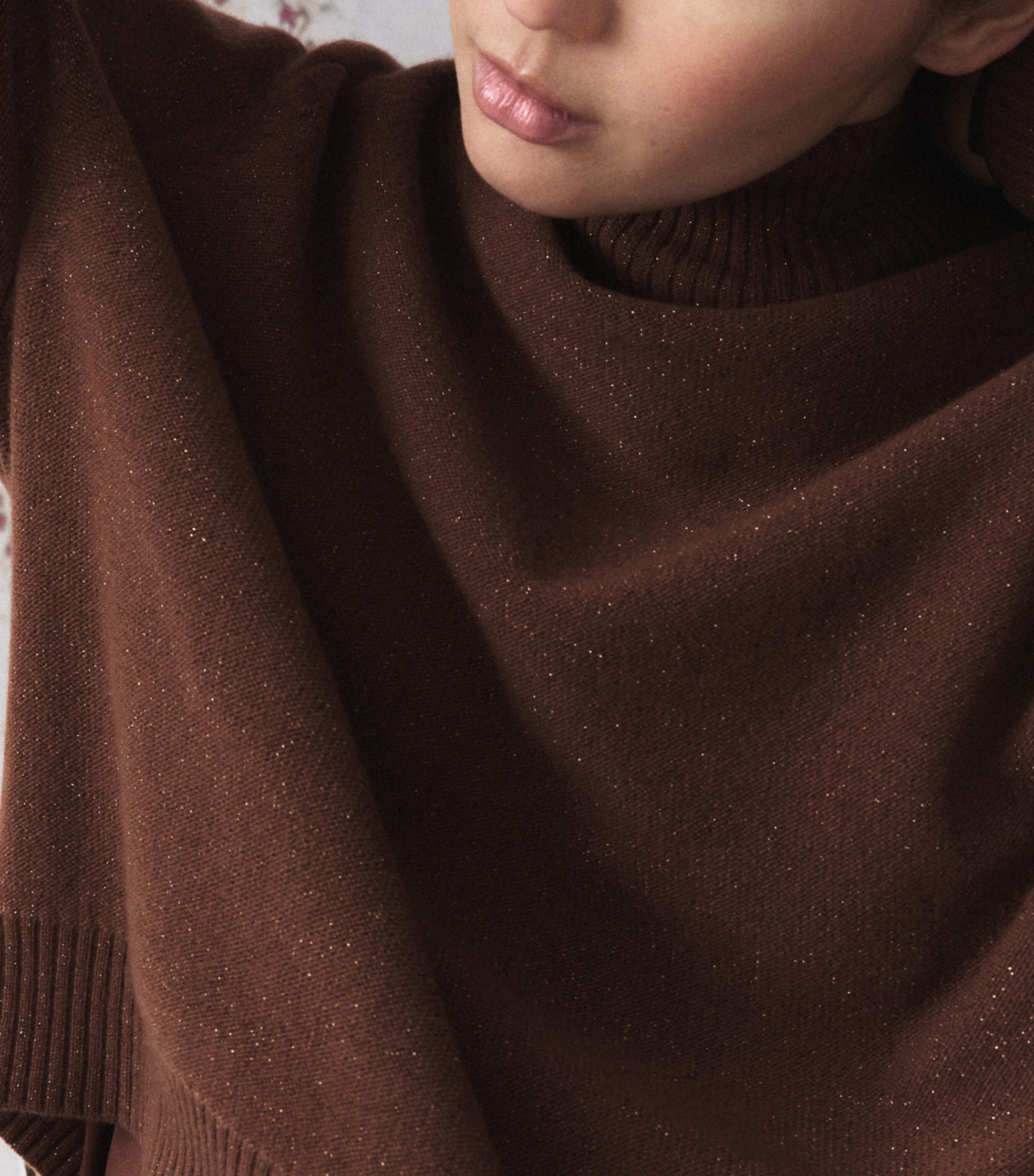 Marella Womens Wool-Cashmere Sequinned Sweater Caramel Image 5