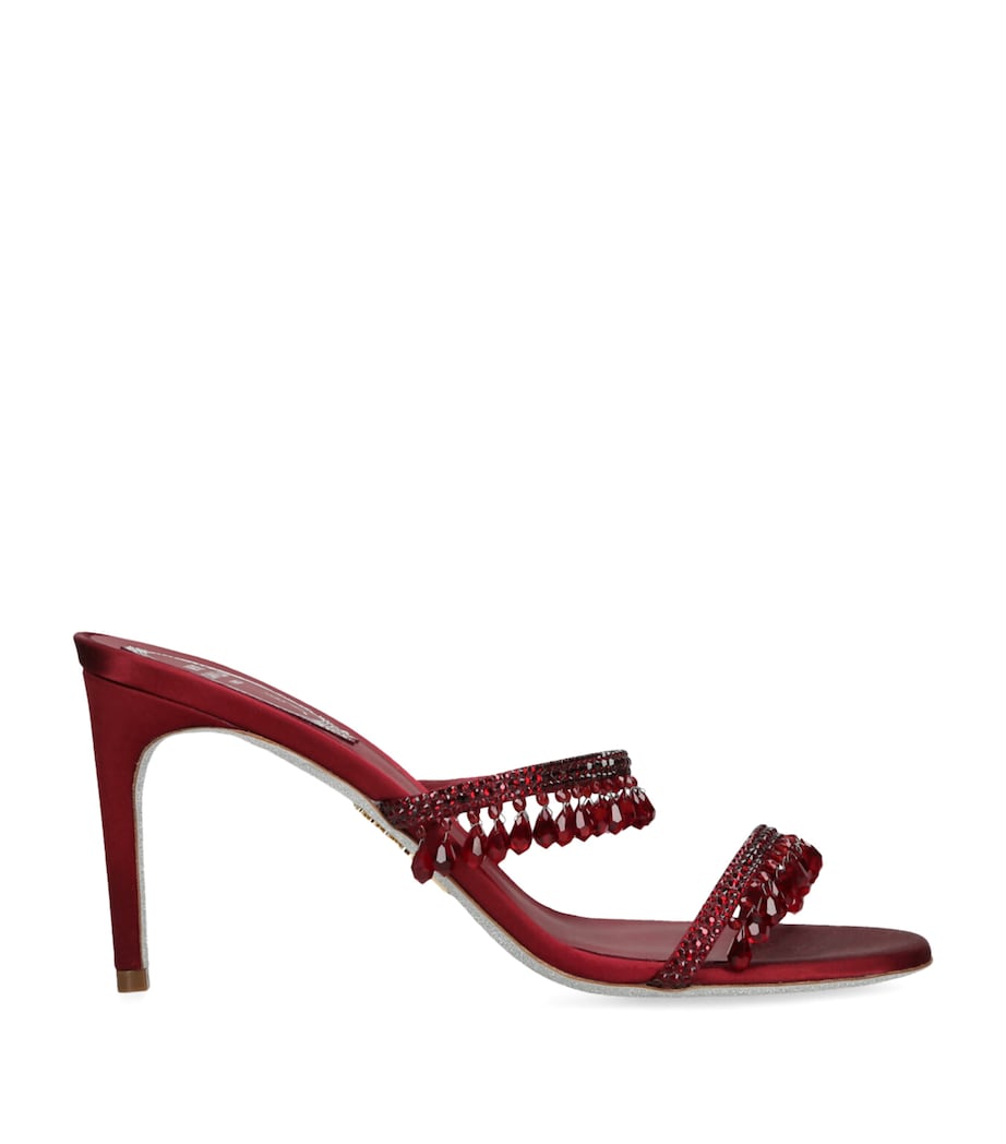 Satin Chandelier Mules 80 WINE Image 1
