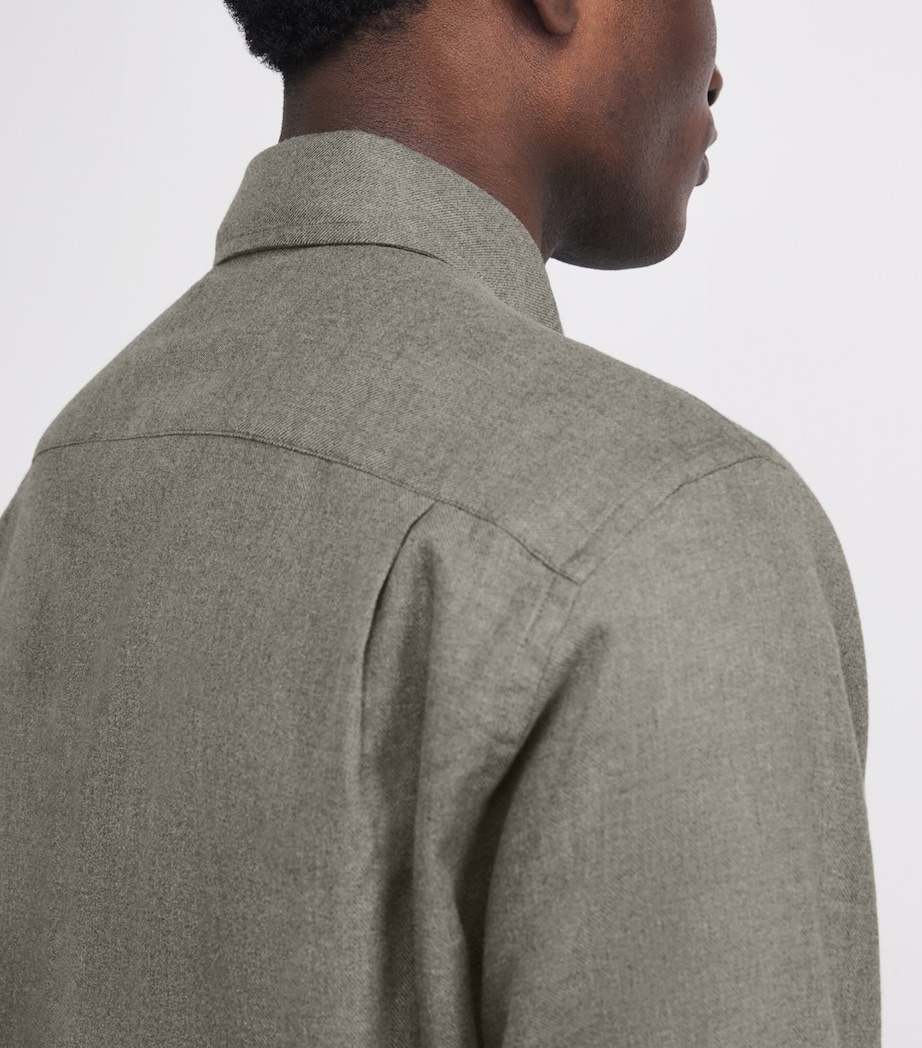 Cotton Button-Up Shirt SAGE GREEN G53 Image 6