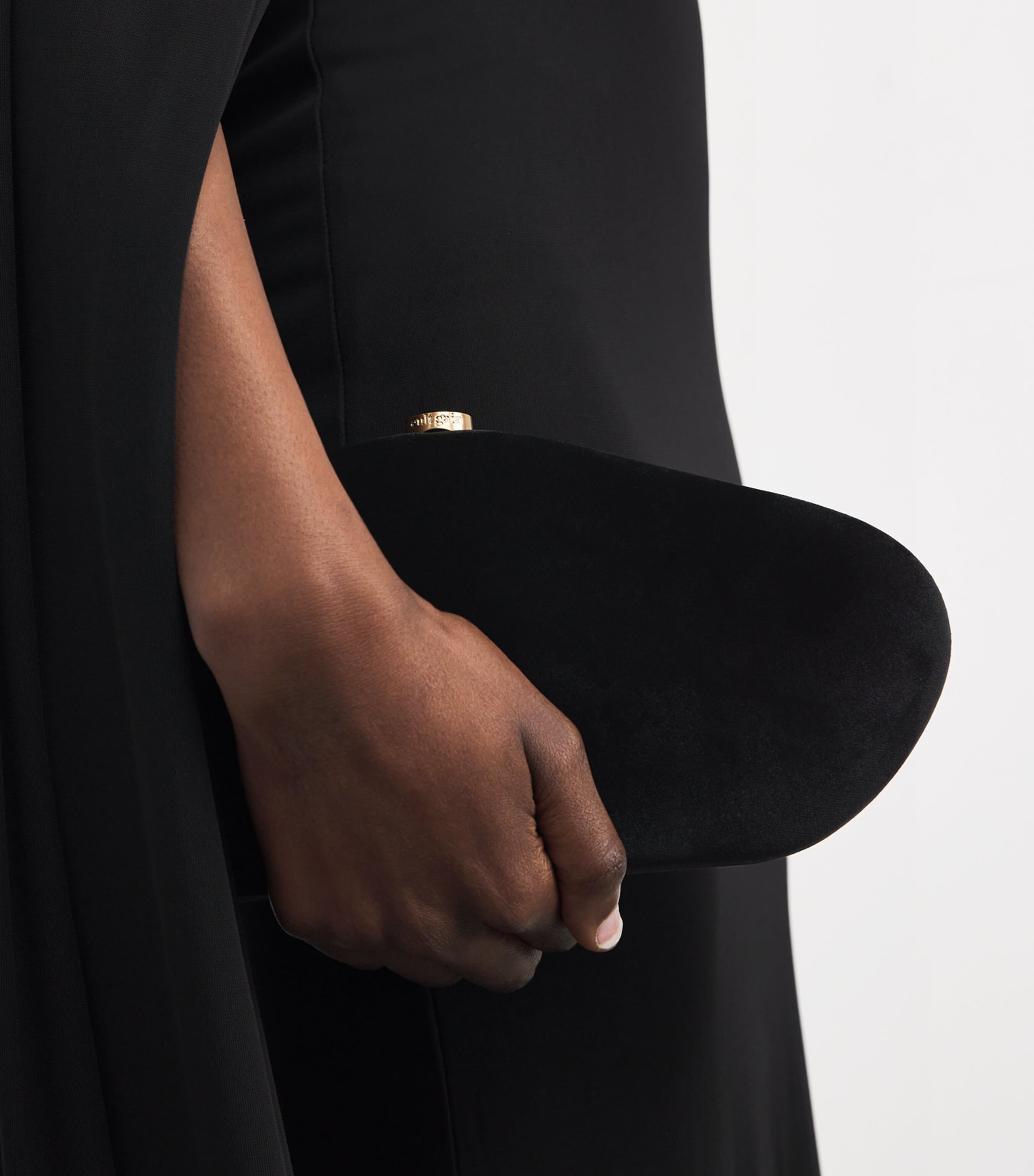 Velvet Cardera Clutch Bag BLACK Image 5