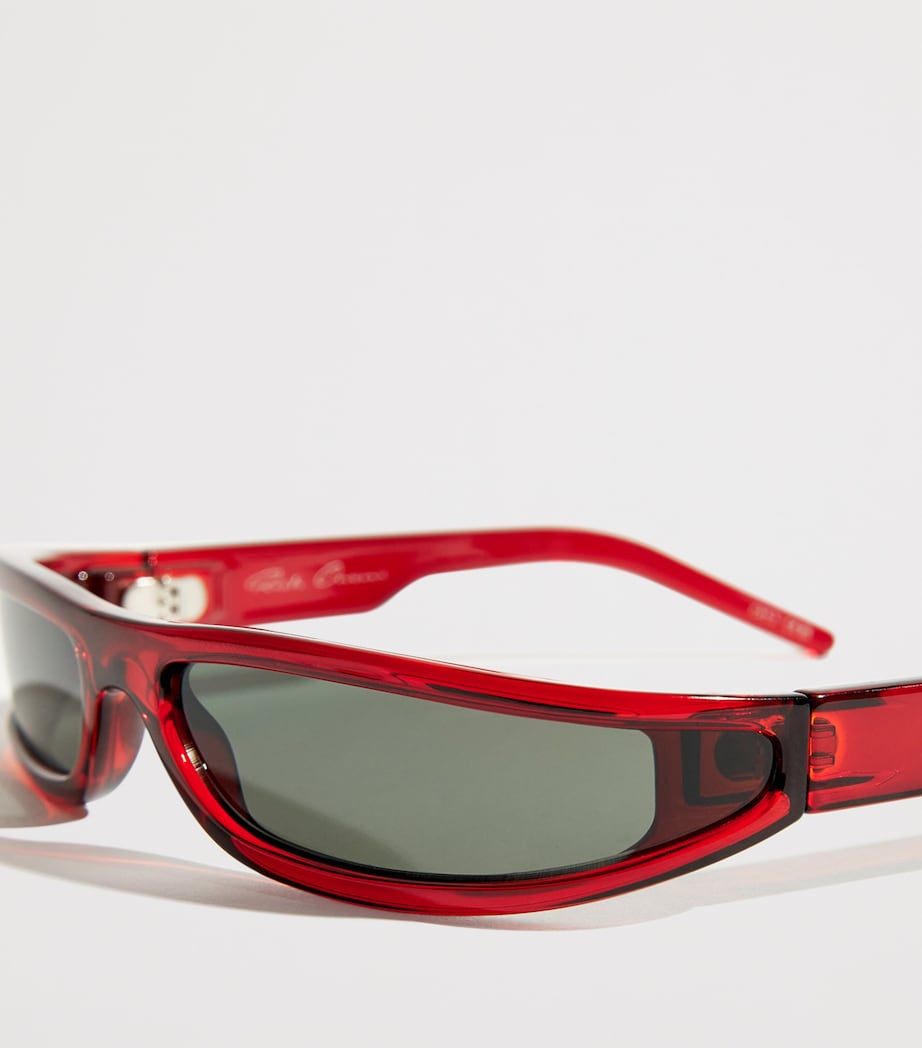 Rick Owens Fog Rectangular Sunglasses Blk Tmpl/blk Image 5