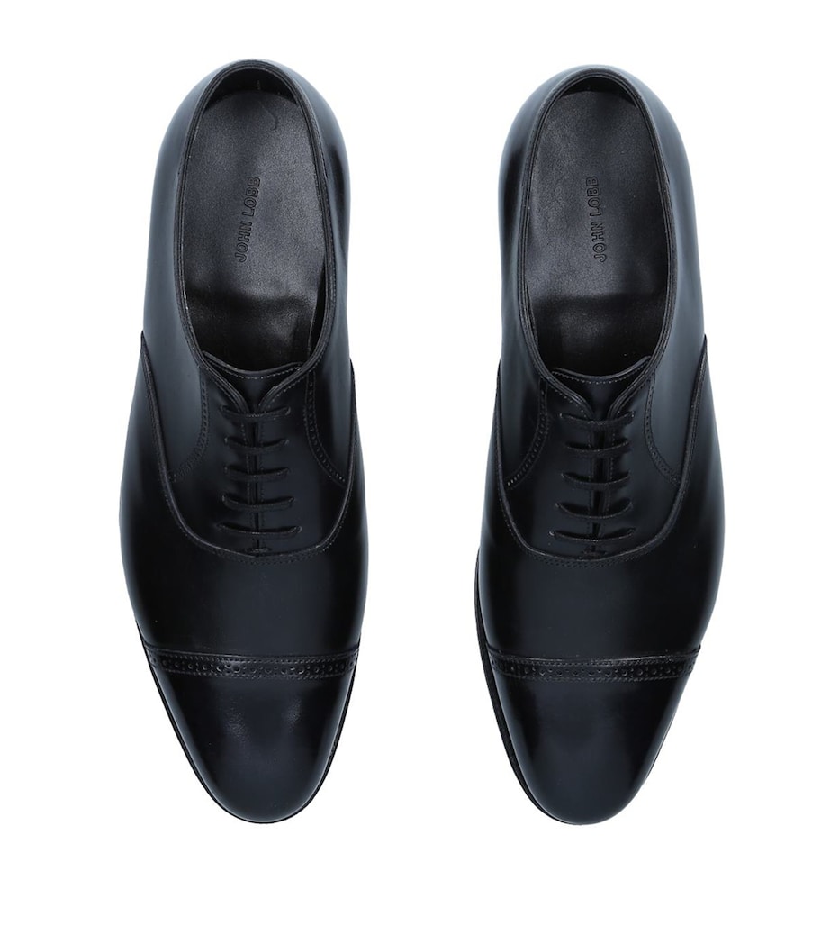 Leather Philip Ii Oxford Shoes BLACK Image 4