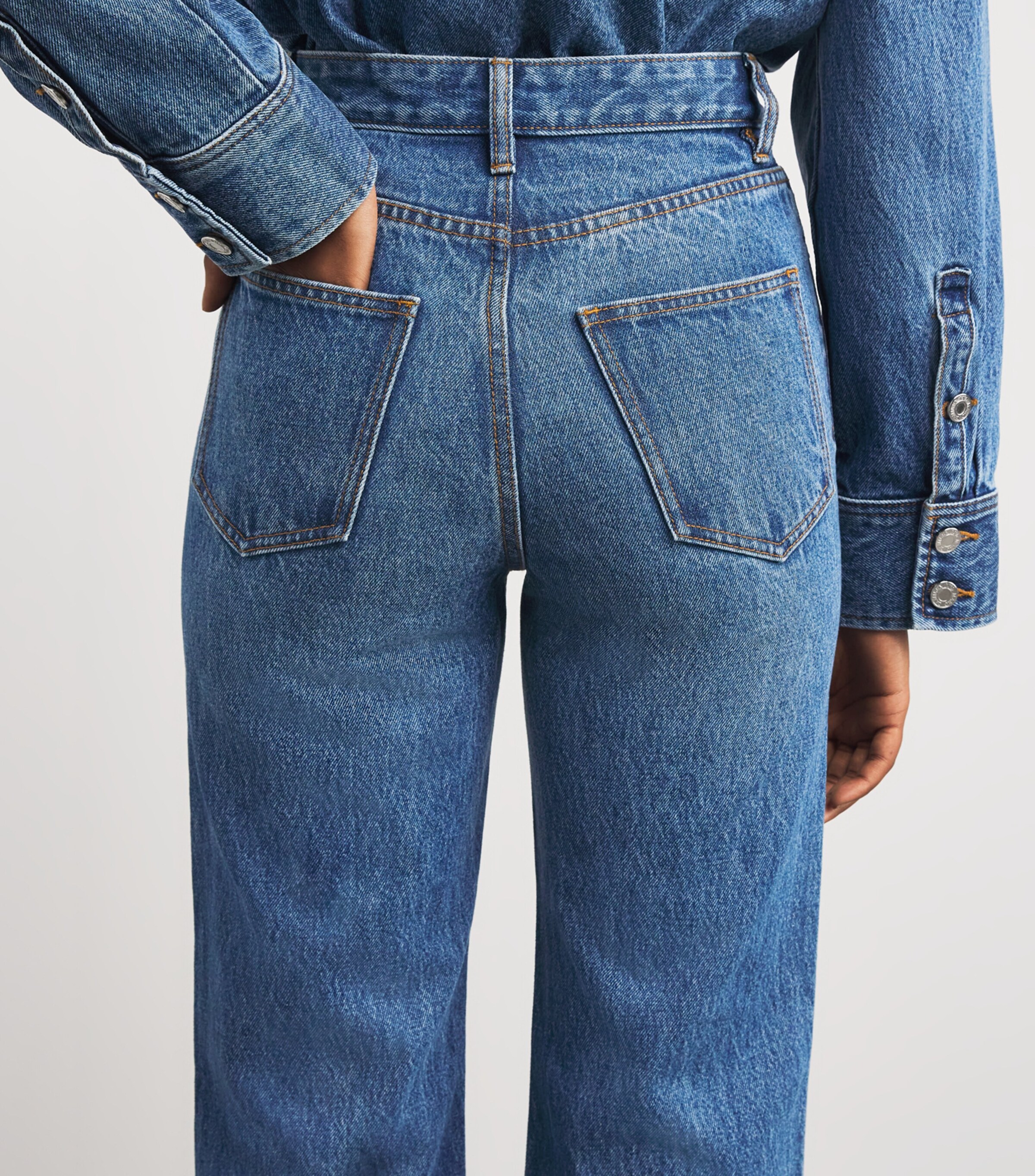 CAMILLA AND MARC Womens Manuela High-Rise Straight Jeans Classic Blue Image 6