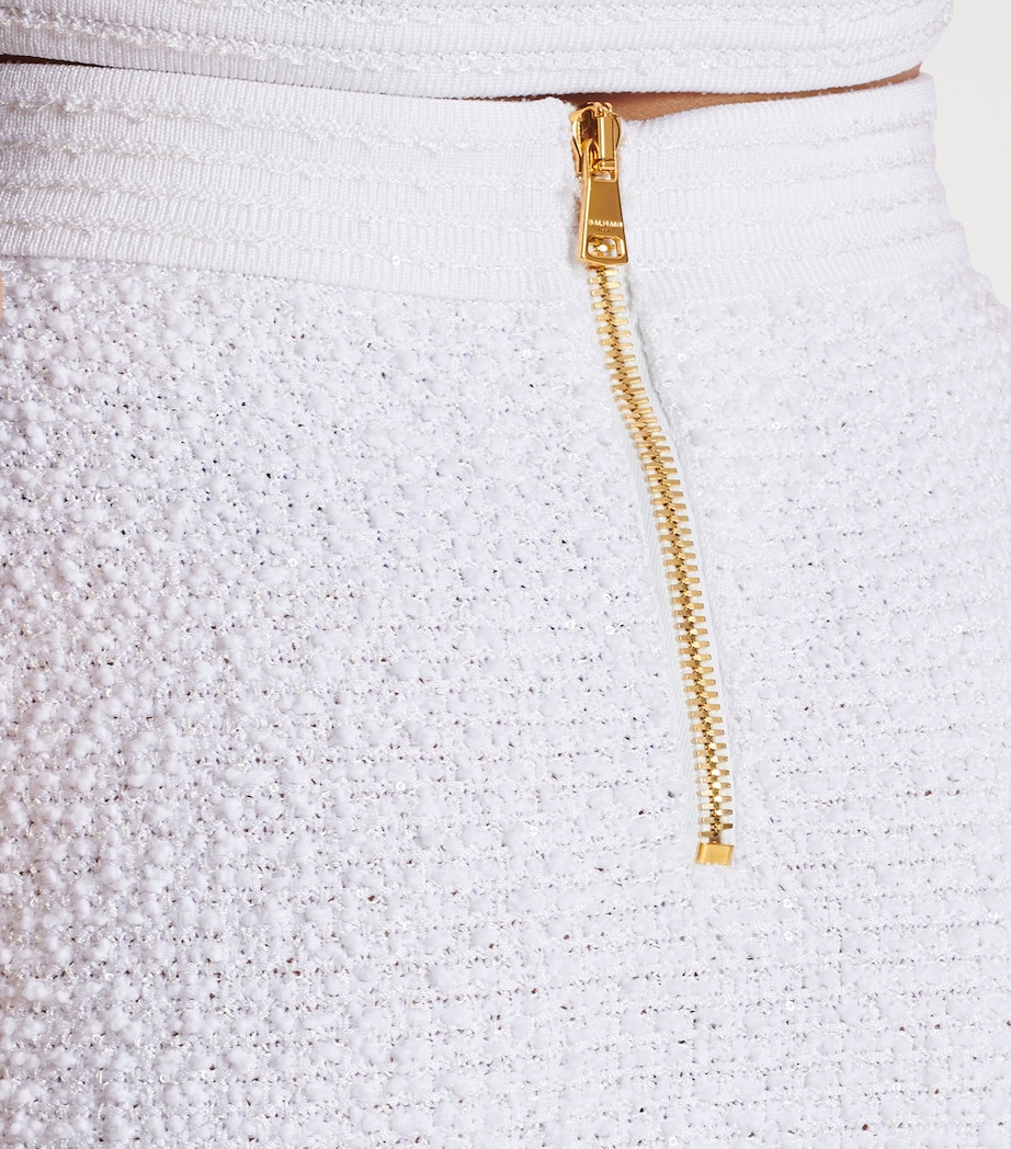 Tweed Mini Skirt 0FA BLANC Image 8