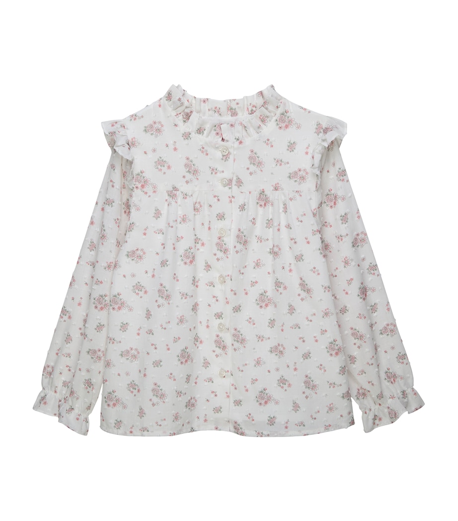 Trotters Cotton Floral Arabella Blouse (2-5 Years) Pink Image 1
