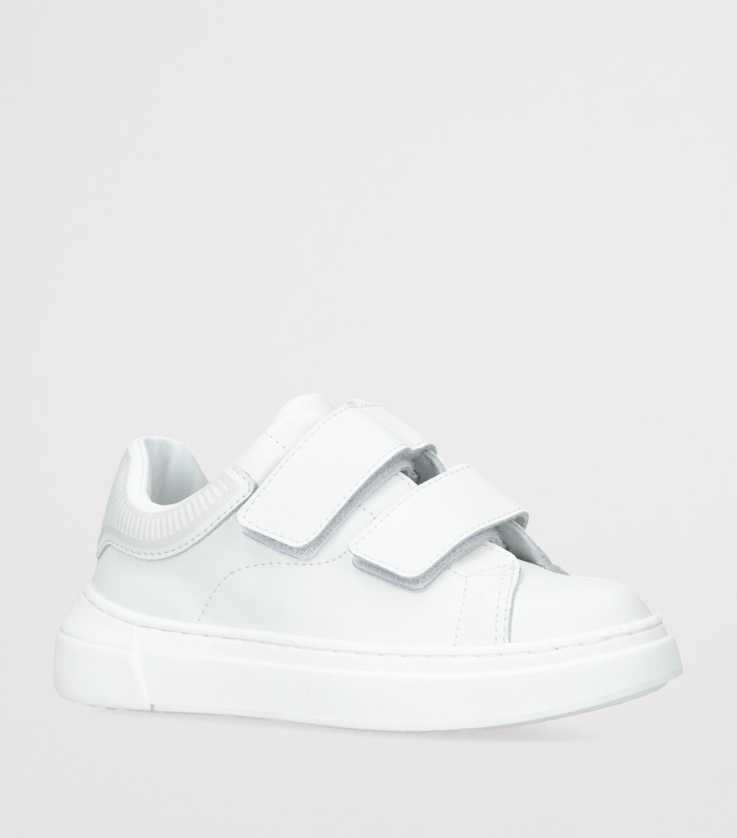Leather Velcro Sneakers WHITE Image 3