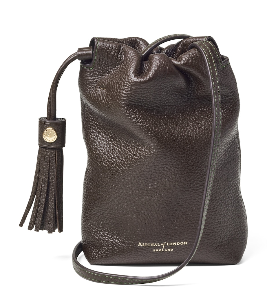 Leather Hudson Cross-Body Pouch Bag DARKBROWN Image 1