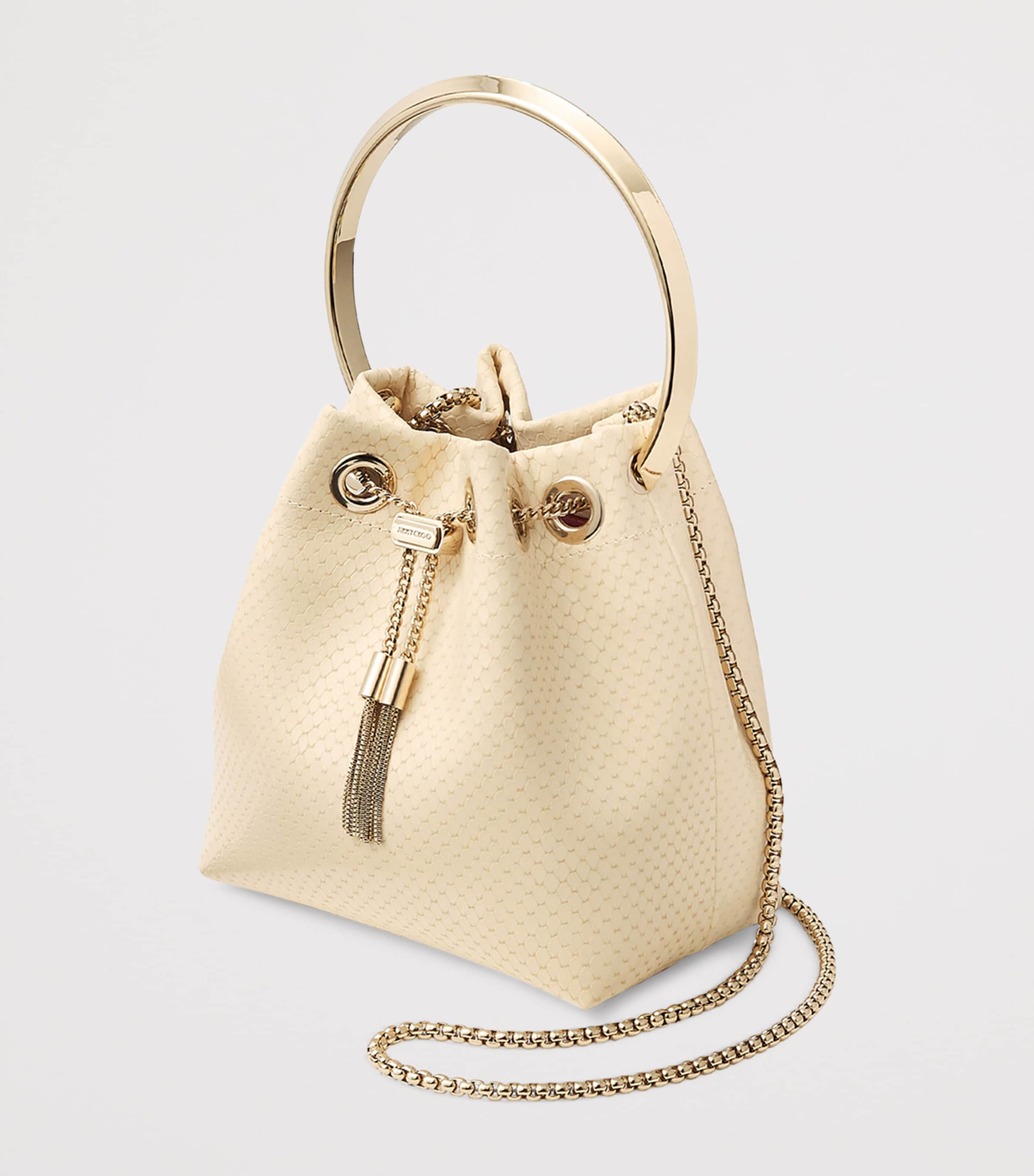 Leather Bon Bon Top-Handle Bag BUTTERMILK/LIGHT GOL Image 2