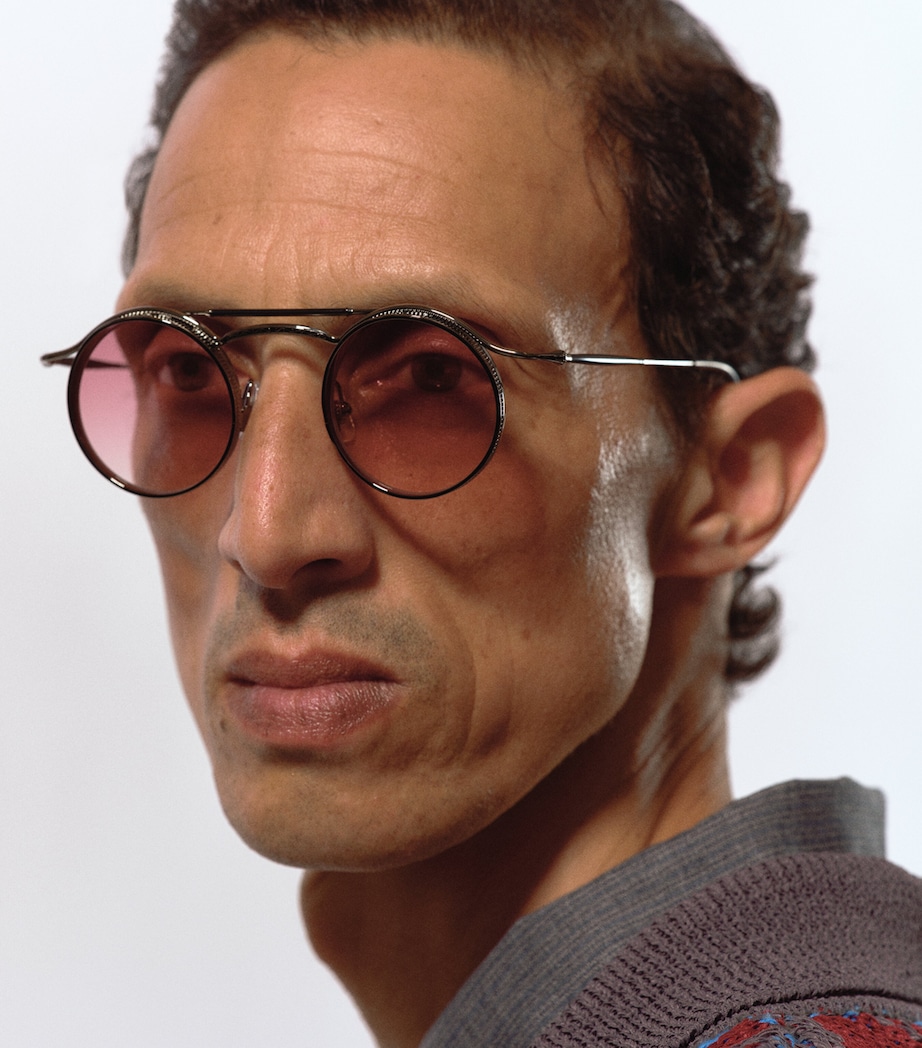 Matsuda 2903H Cross-Bar Sunglasses Ruthenium Pink Image 2