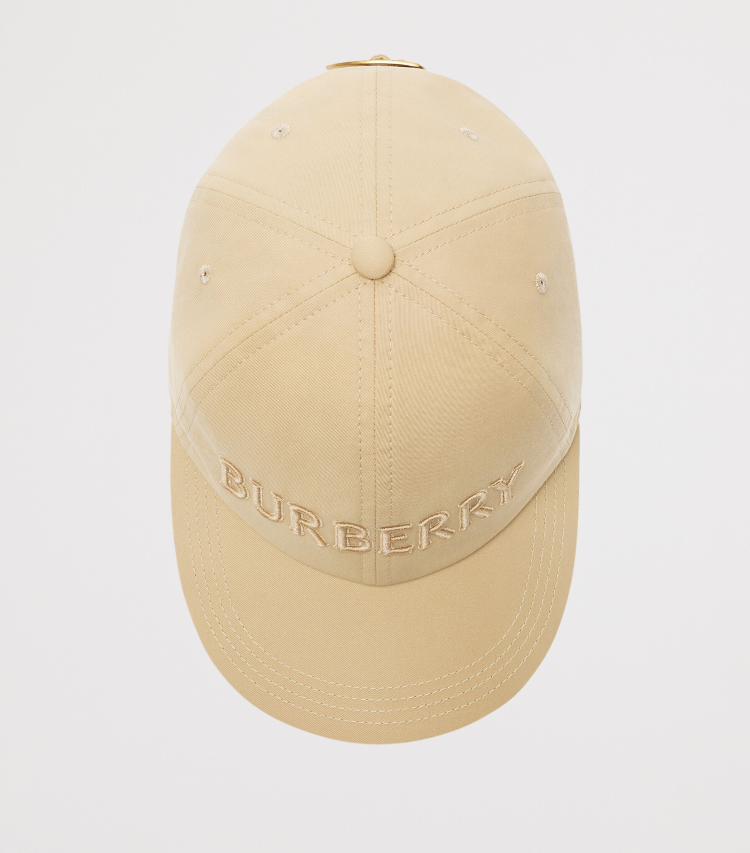 Burberry Cotton Gabardine Logo Cap Flax Image 3