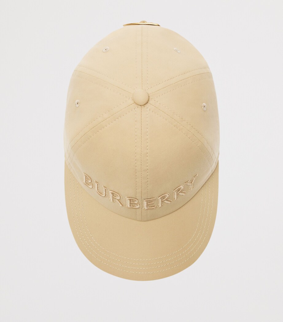 Burberry Cotton Gabardine Logo Cap Flax Image 3
