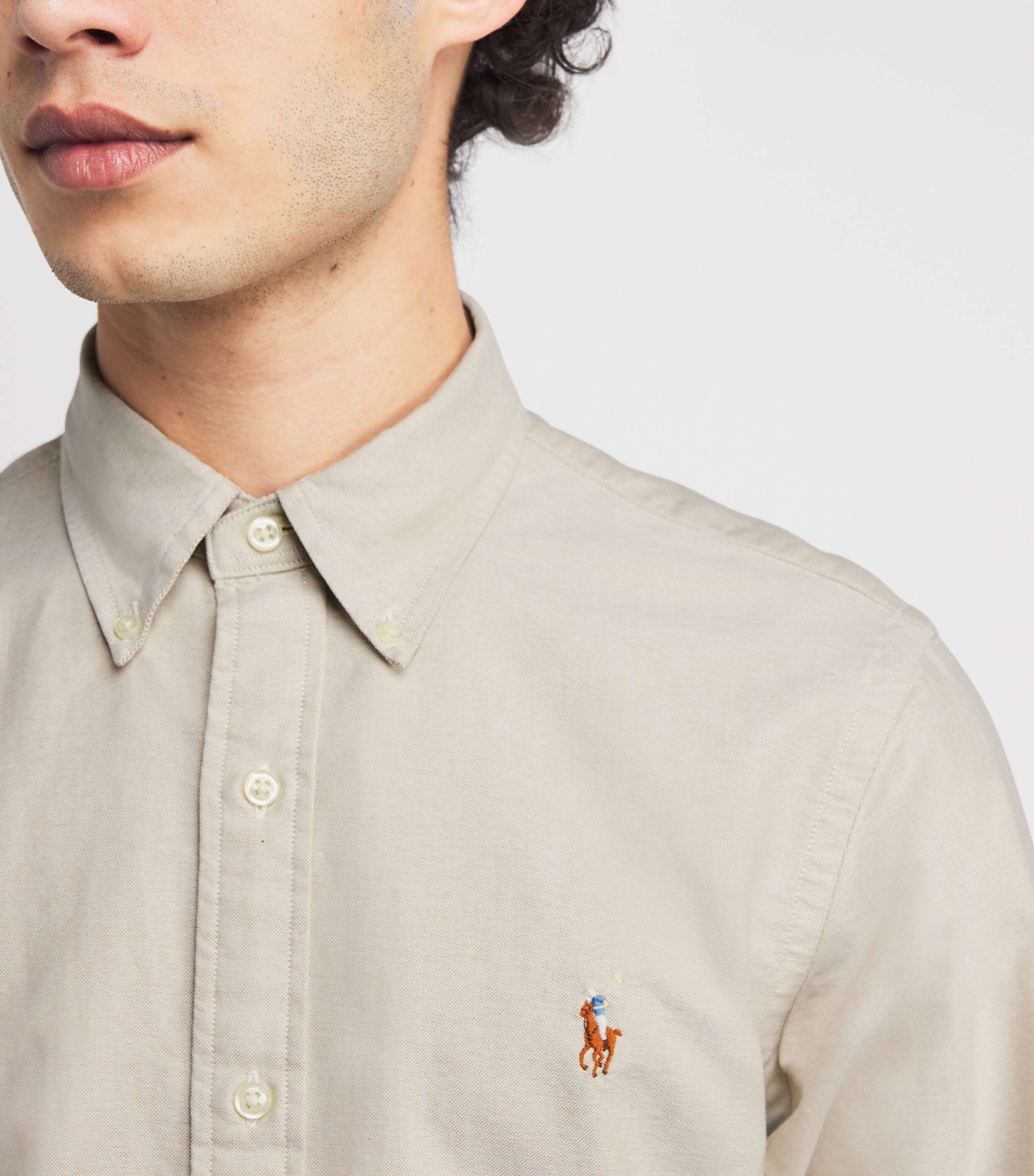 Custom Fit Oxford Shirt COASTAL BEIGE Image 6