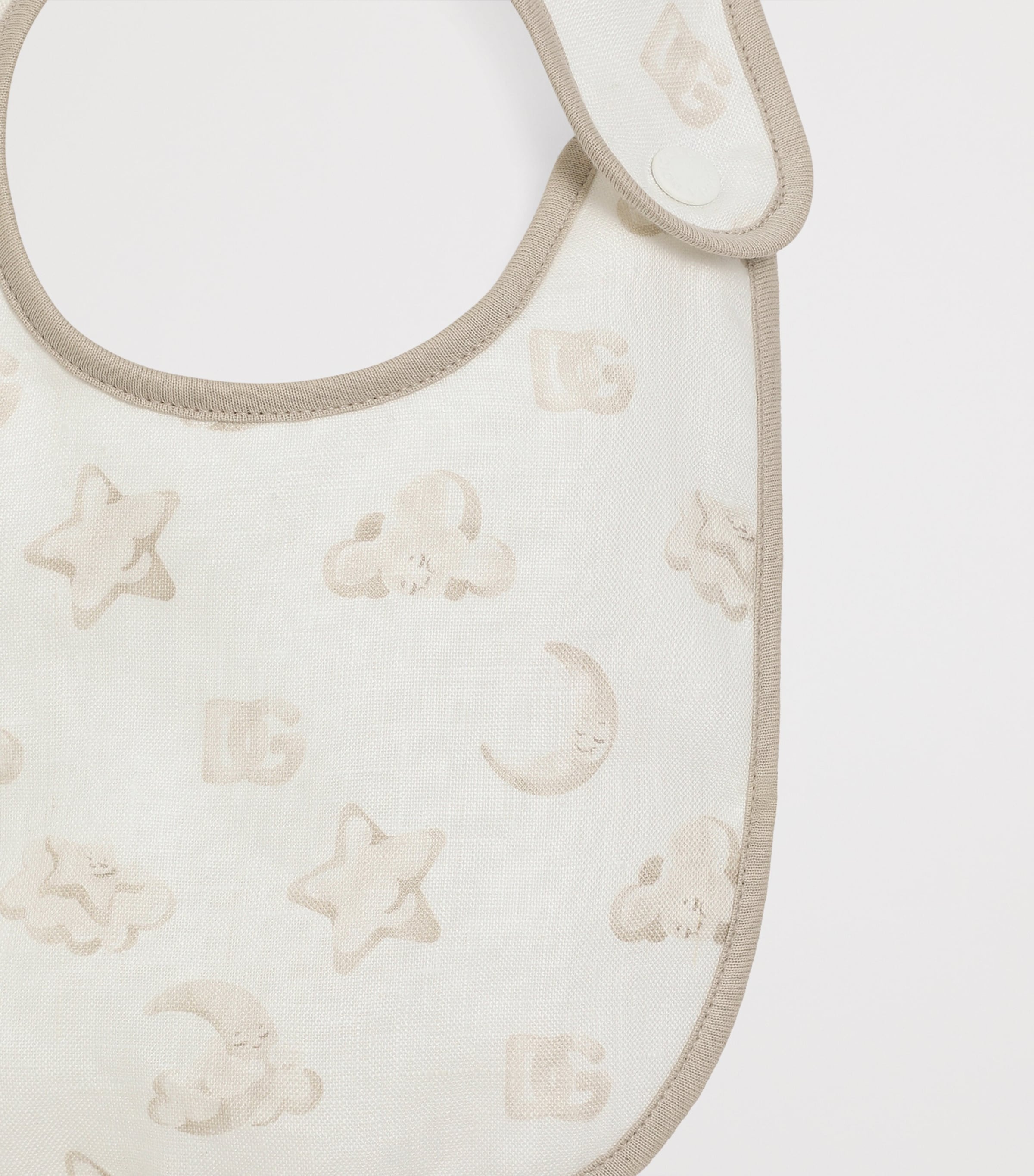 Linen Moon and Star Print Bib S9000-COMBI COLOUR Image 2