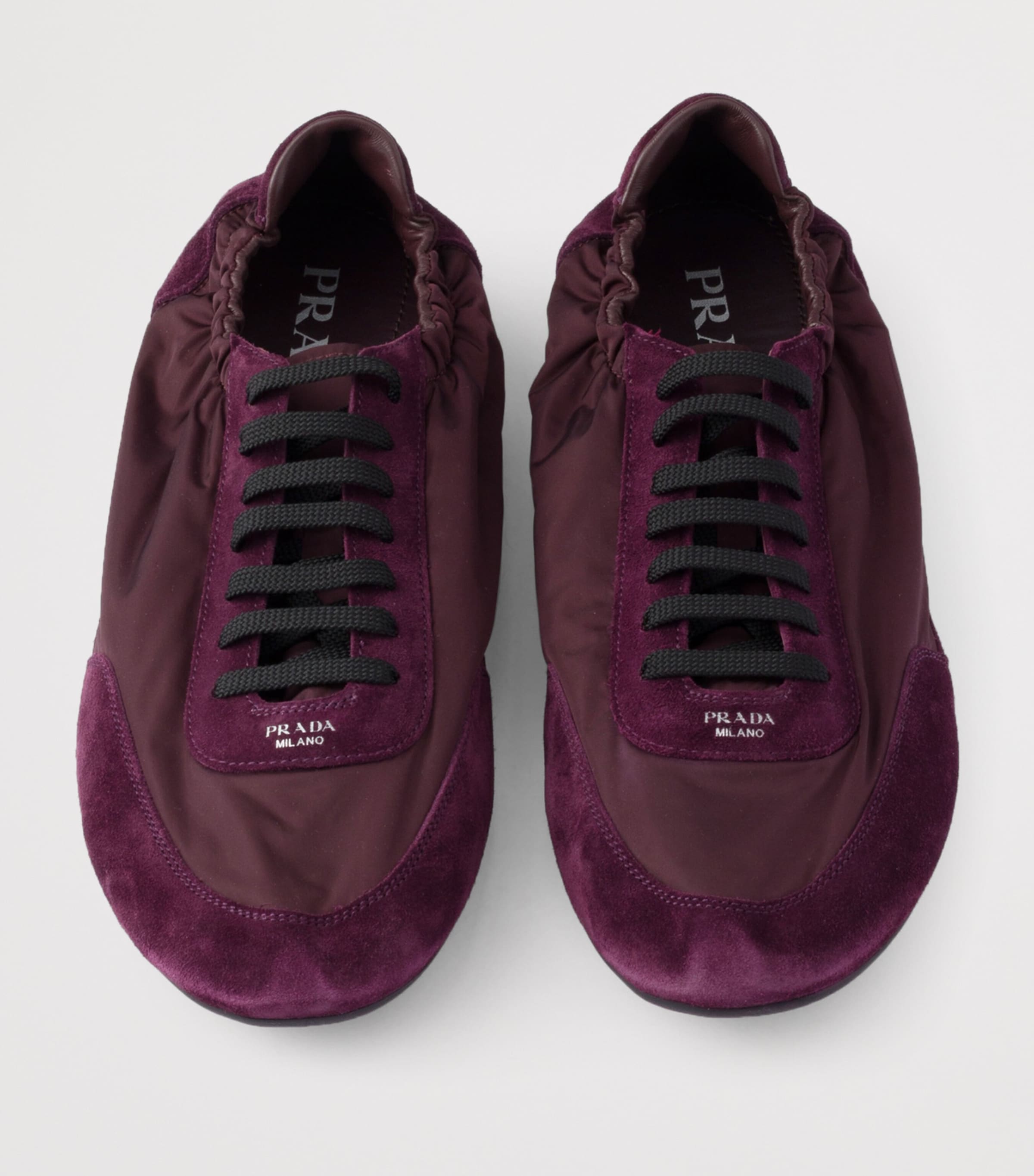 Re-Nylon and Suede Collapse Sneakers F0007 Image 4