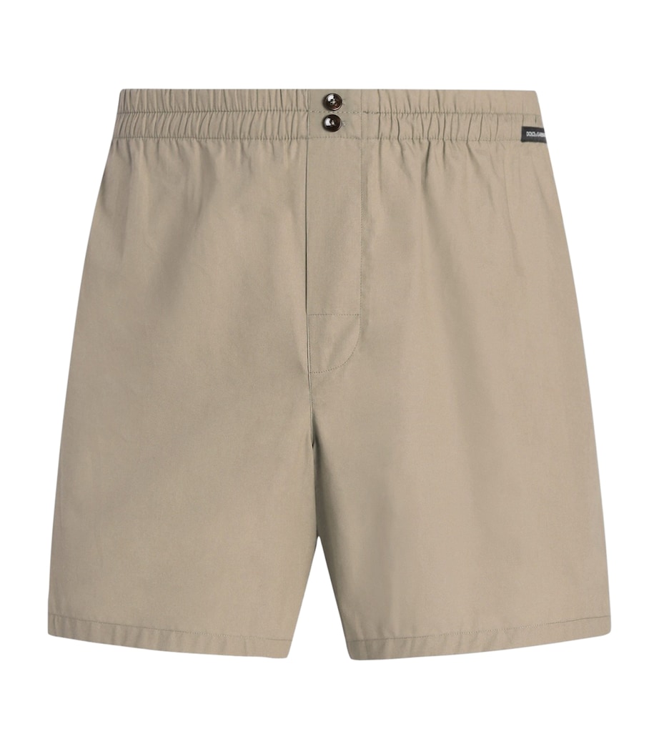 Dolce&Gabbana Mens Cotton Poplin Shorts Beige Image 1