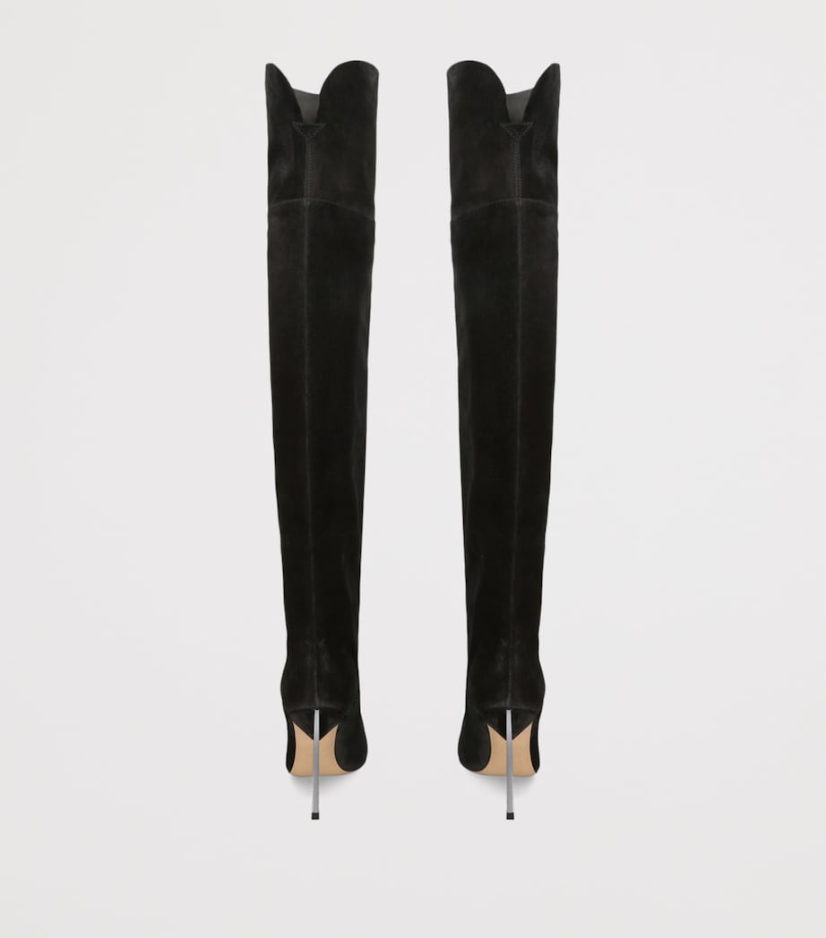 Suede Blade Over-The-Knee Boots 100 BLACK Image 2