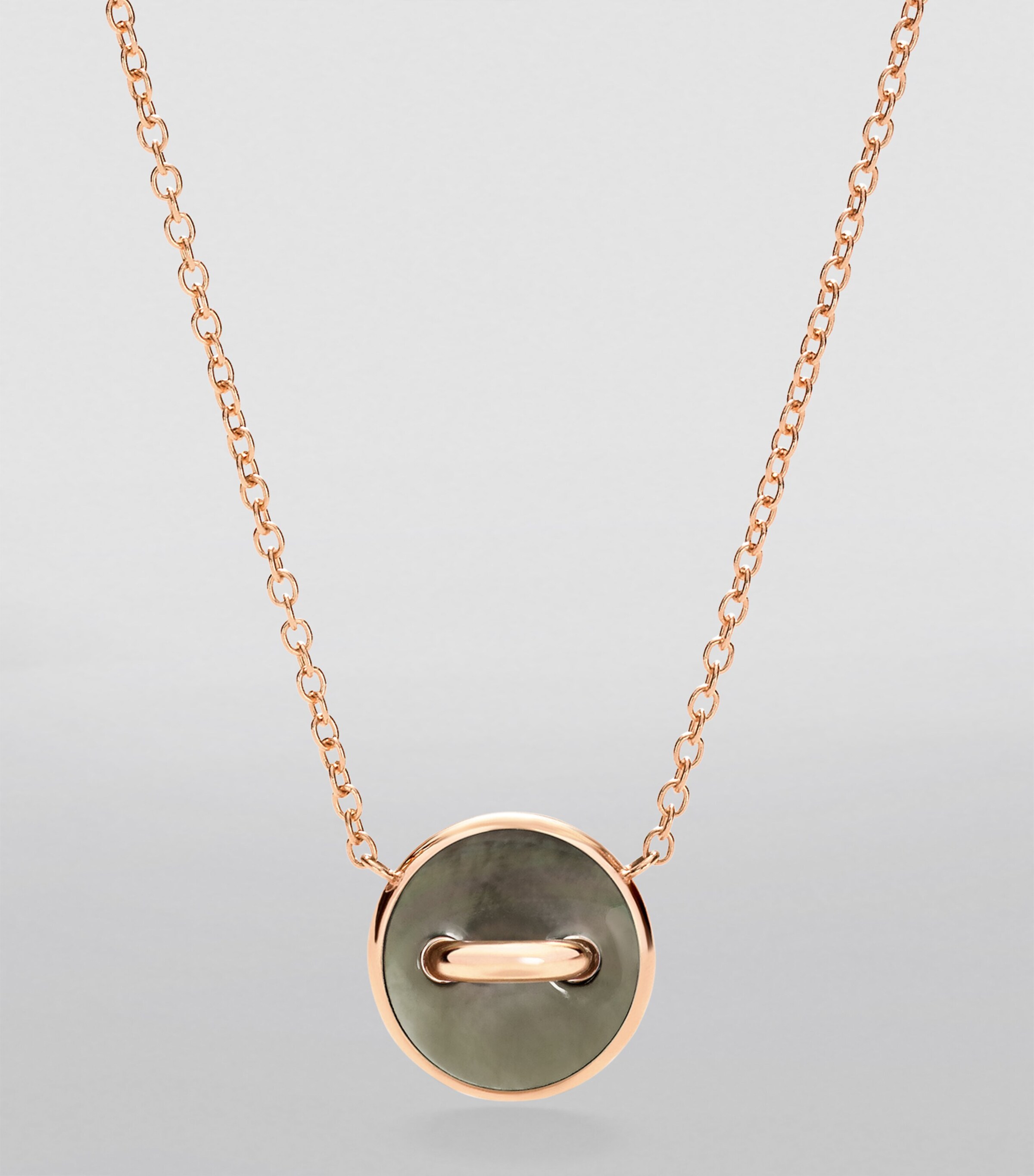 Rose Gold, Diamond and Mixed Stone Pom Pom Dot Necklace DB0MP Image 4