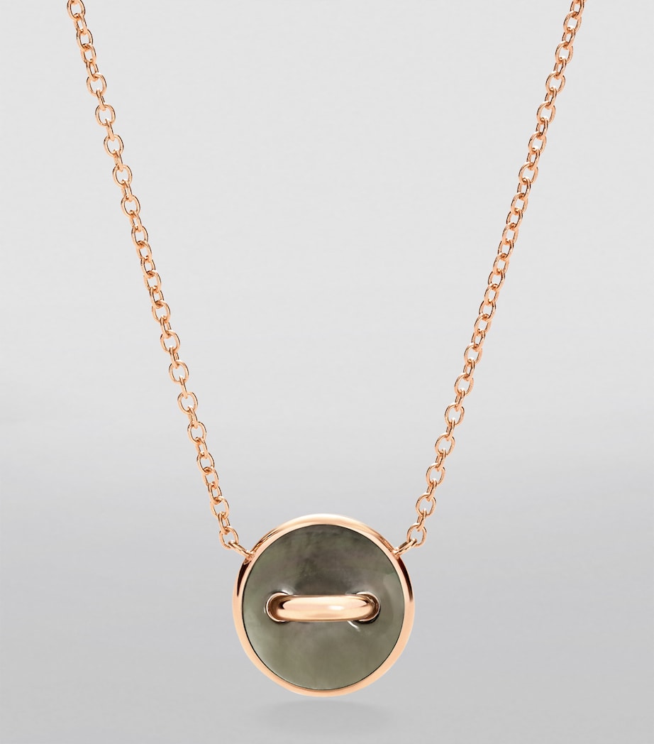 Rose Gold, Diamond and Mixed Stone Pom Pom Dot Necklace DB0MP Image 4