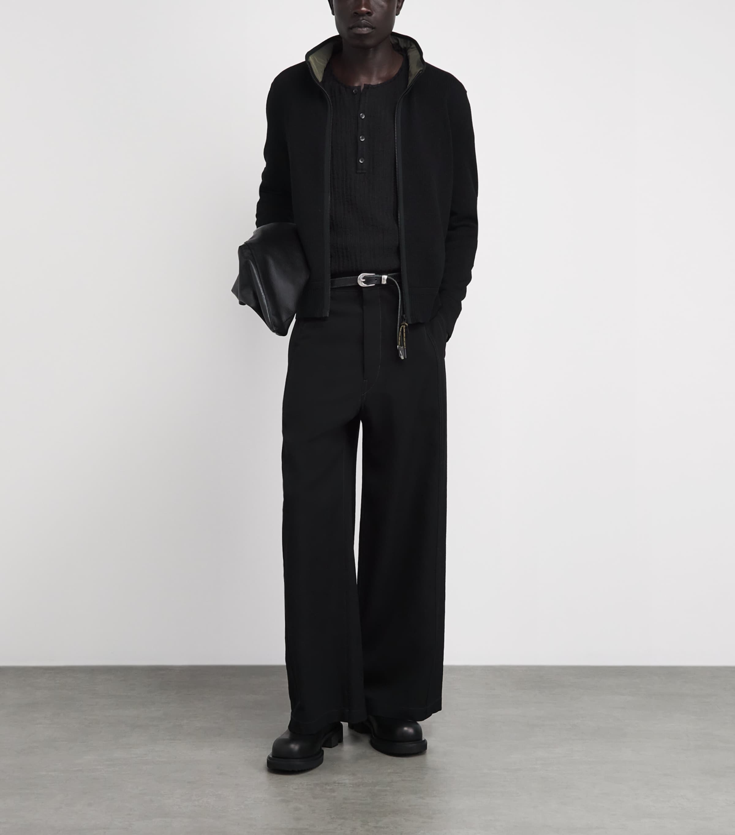 Moncler Mens Cotton Zip-Up Cardigan Image 2