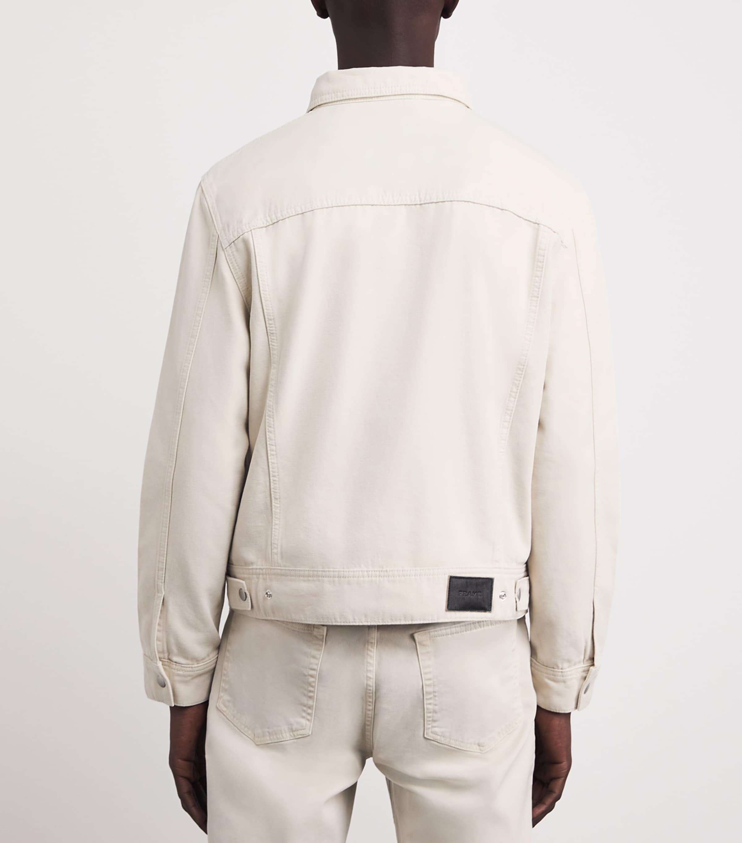 Cotton Canvas Trucker Jacket OFF WHITE Image 5