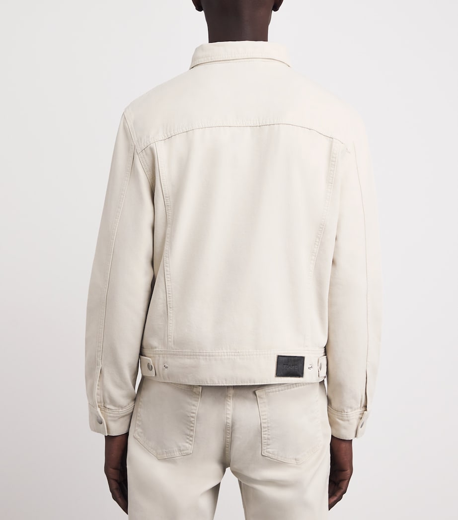 Cotton Canvas Trucker Jacket OFF WHITE Image 5