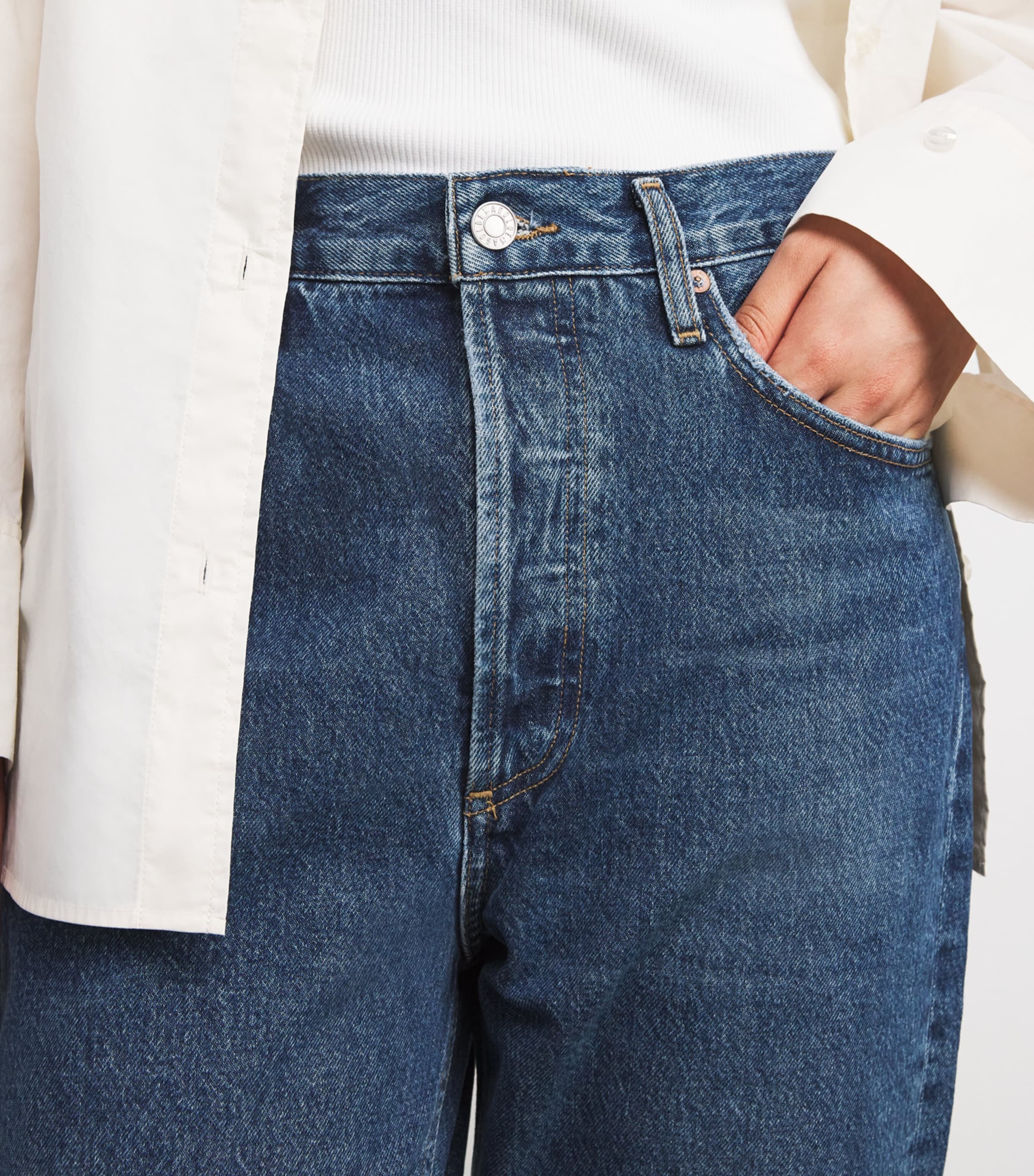 90's Straight Jeans FNTIN MRBLD MD IND Image 6