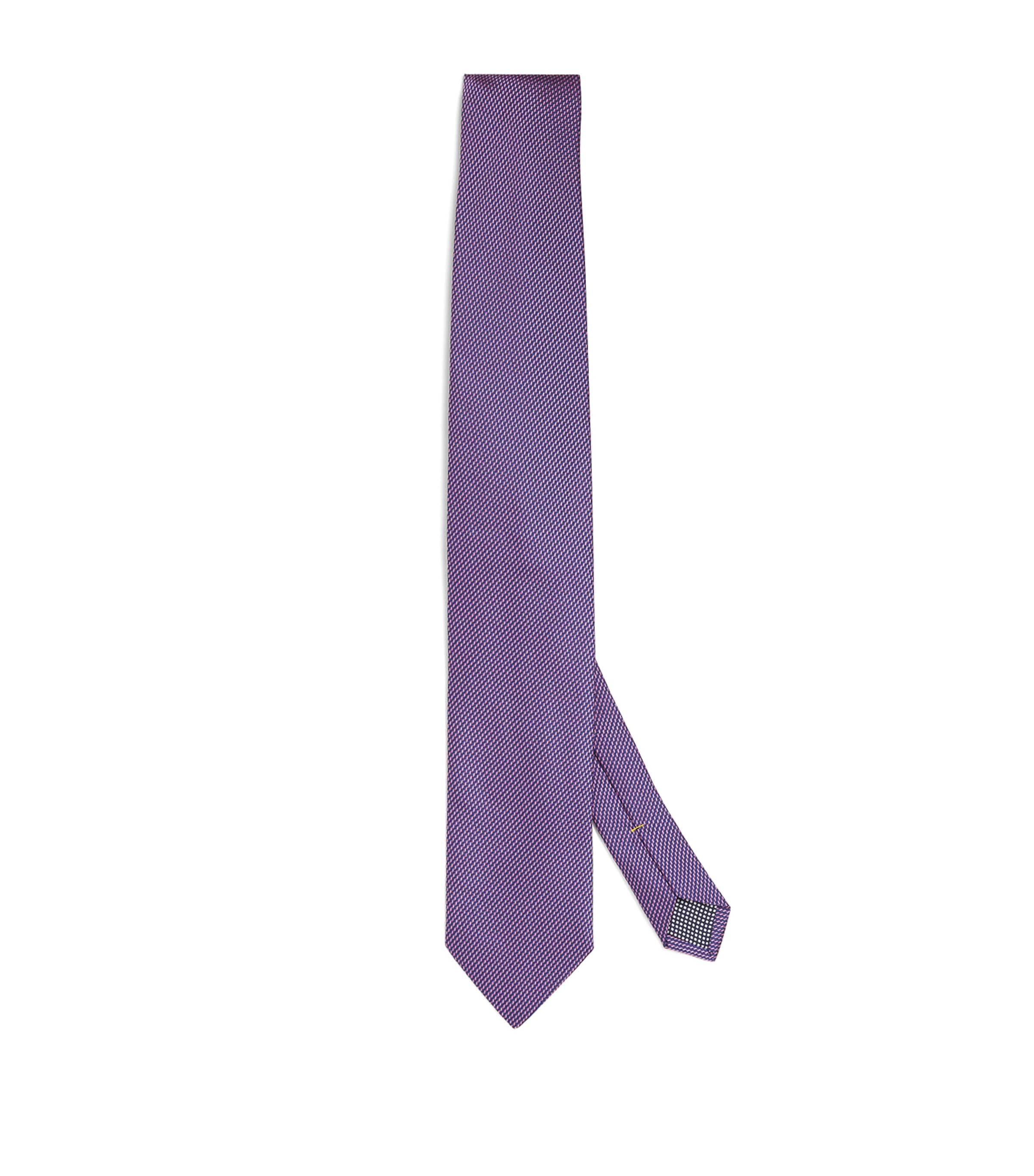 Eton Silk Geometric Tie In Purple