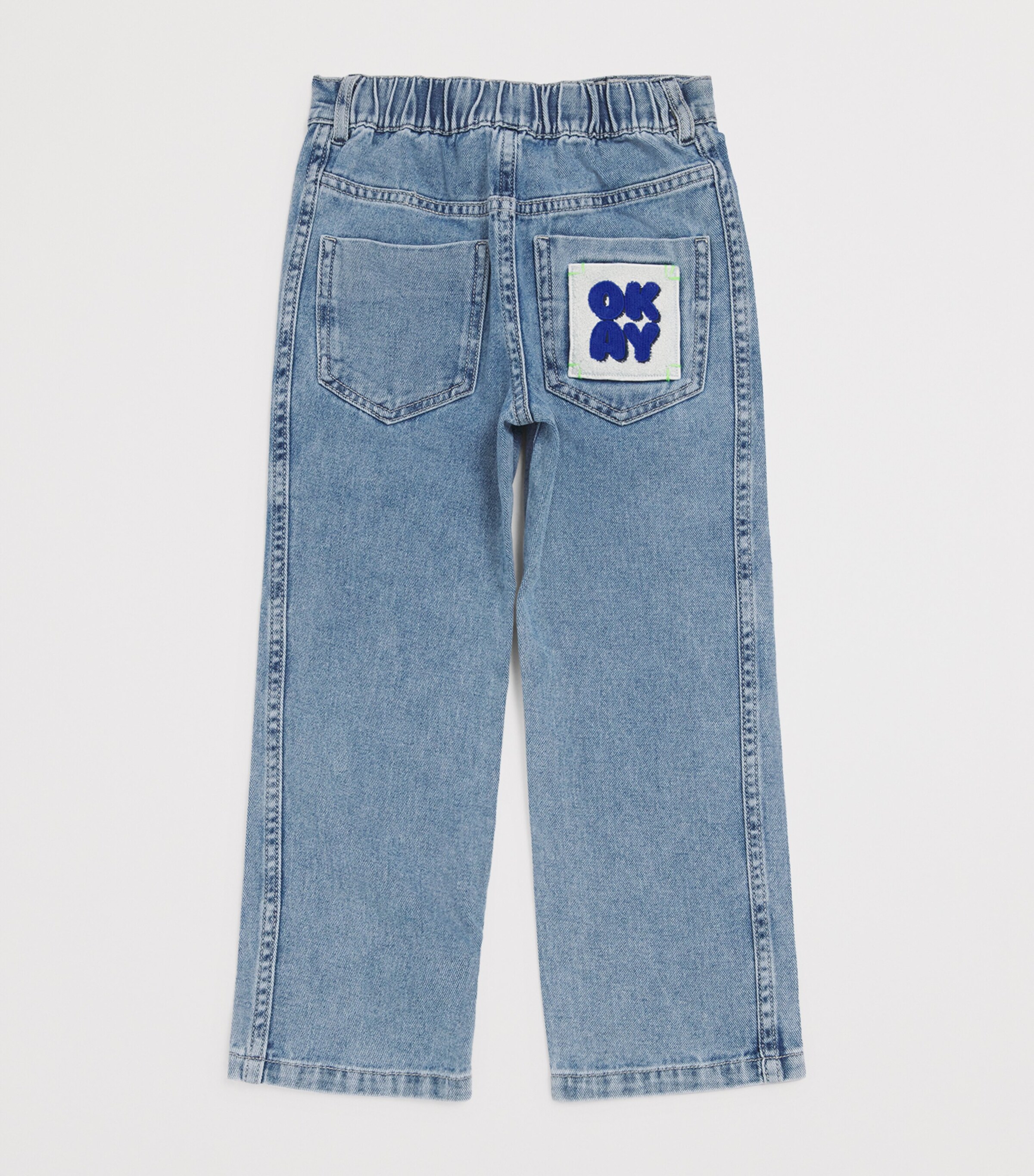 Patch-Detail Jeans (2-6 Years) DBLE STONE+BROSSAGE Image 2