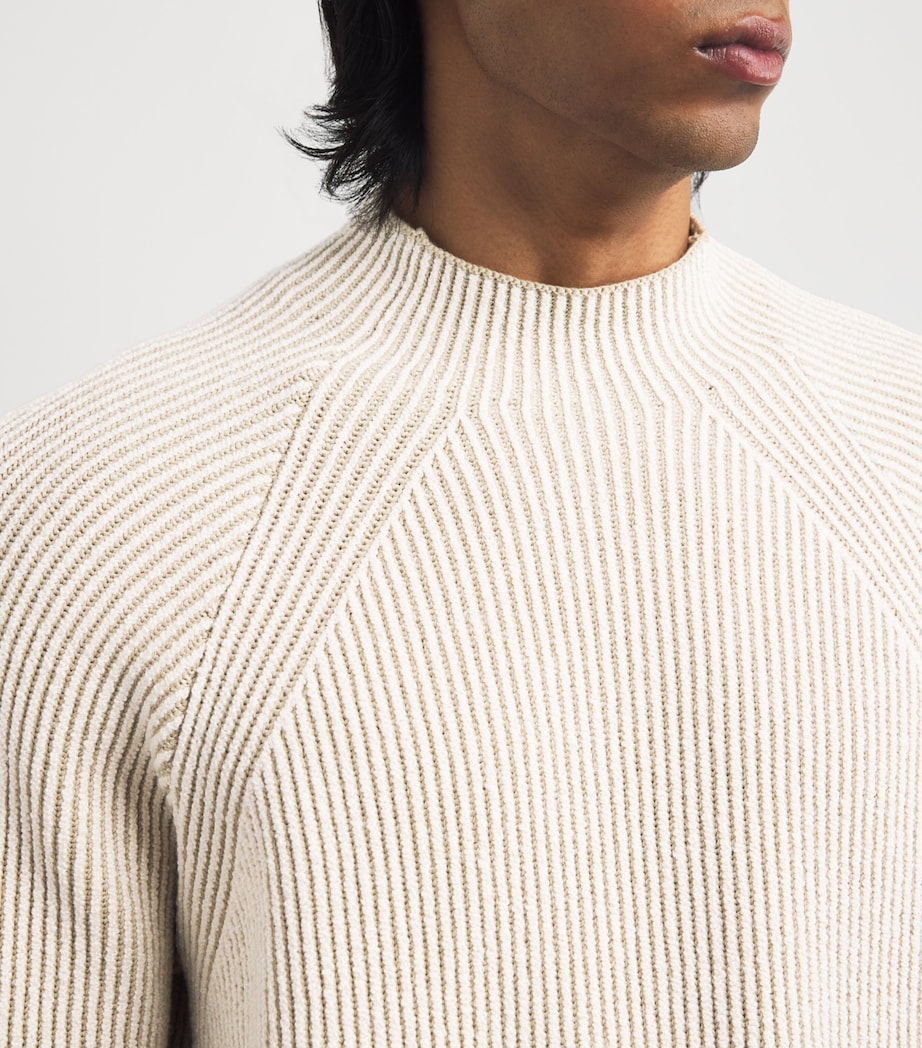 Wool-Blend Ribbed Sweater V0093 Image 6