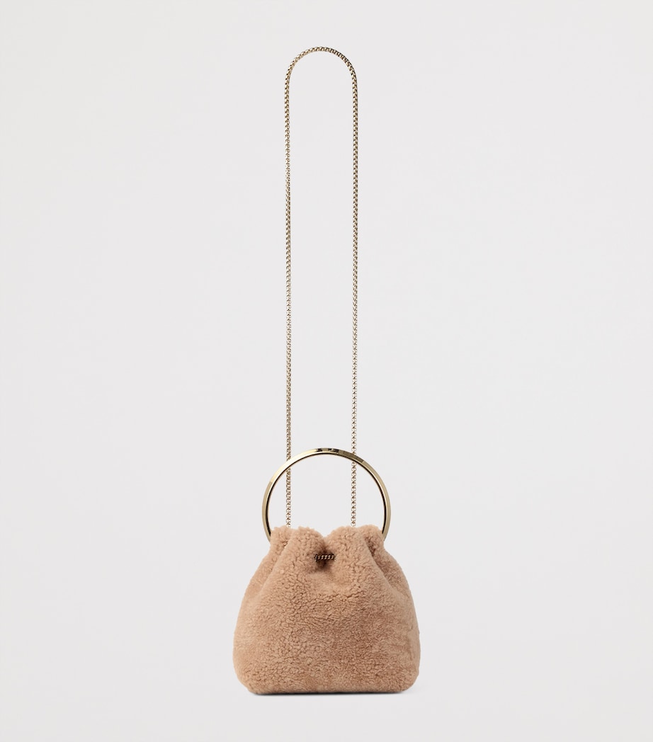 Bon Bon Shearling Top-Handle Bag TOFFEE/LIGHT GOLD Image 5