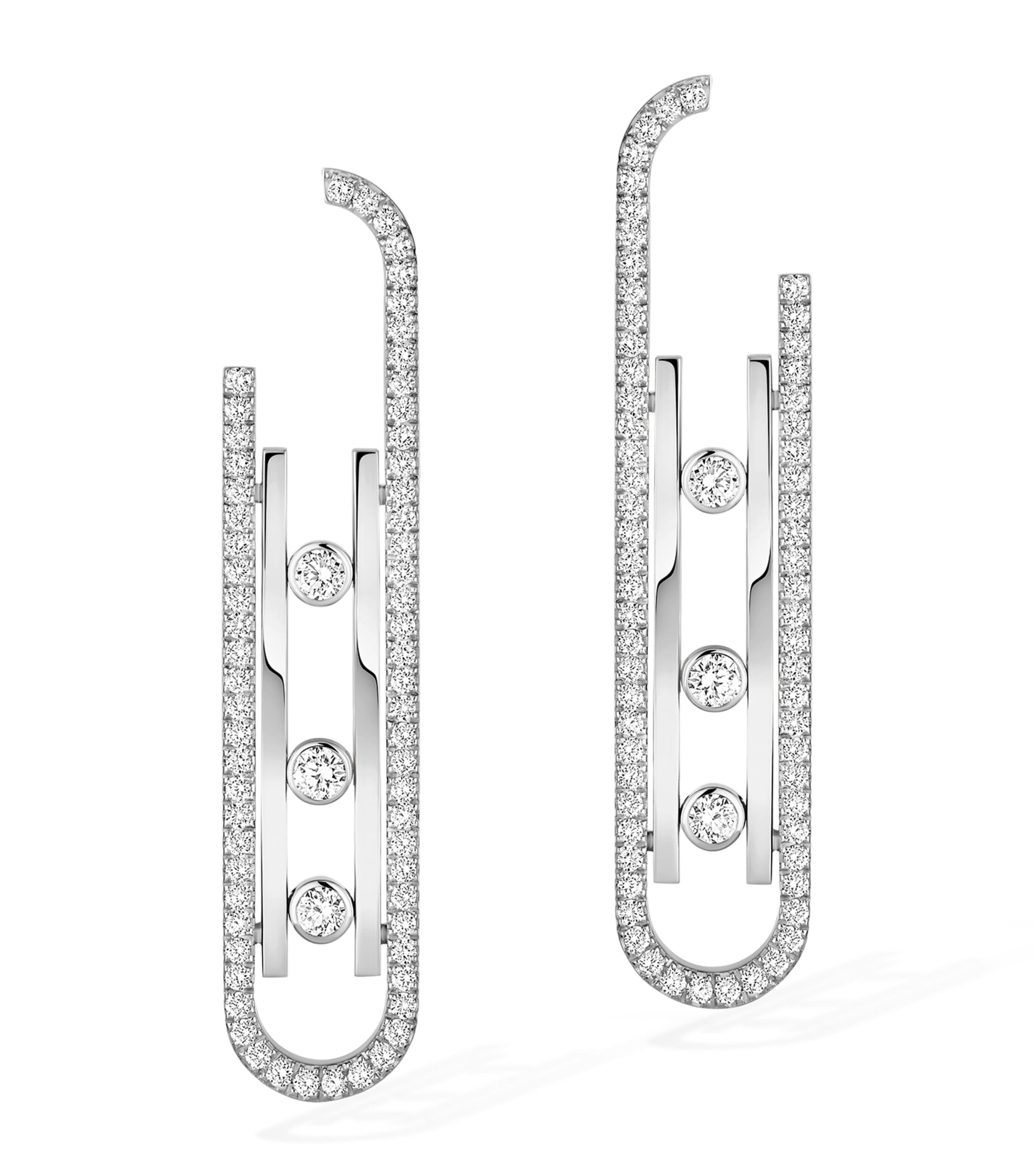 Messika Move 10th Birthday White Gold and Diamond Earrings (1.00ct) White Gold Image 1