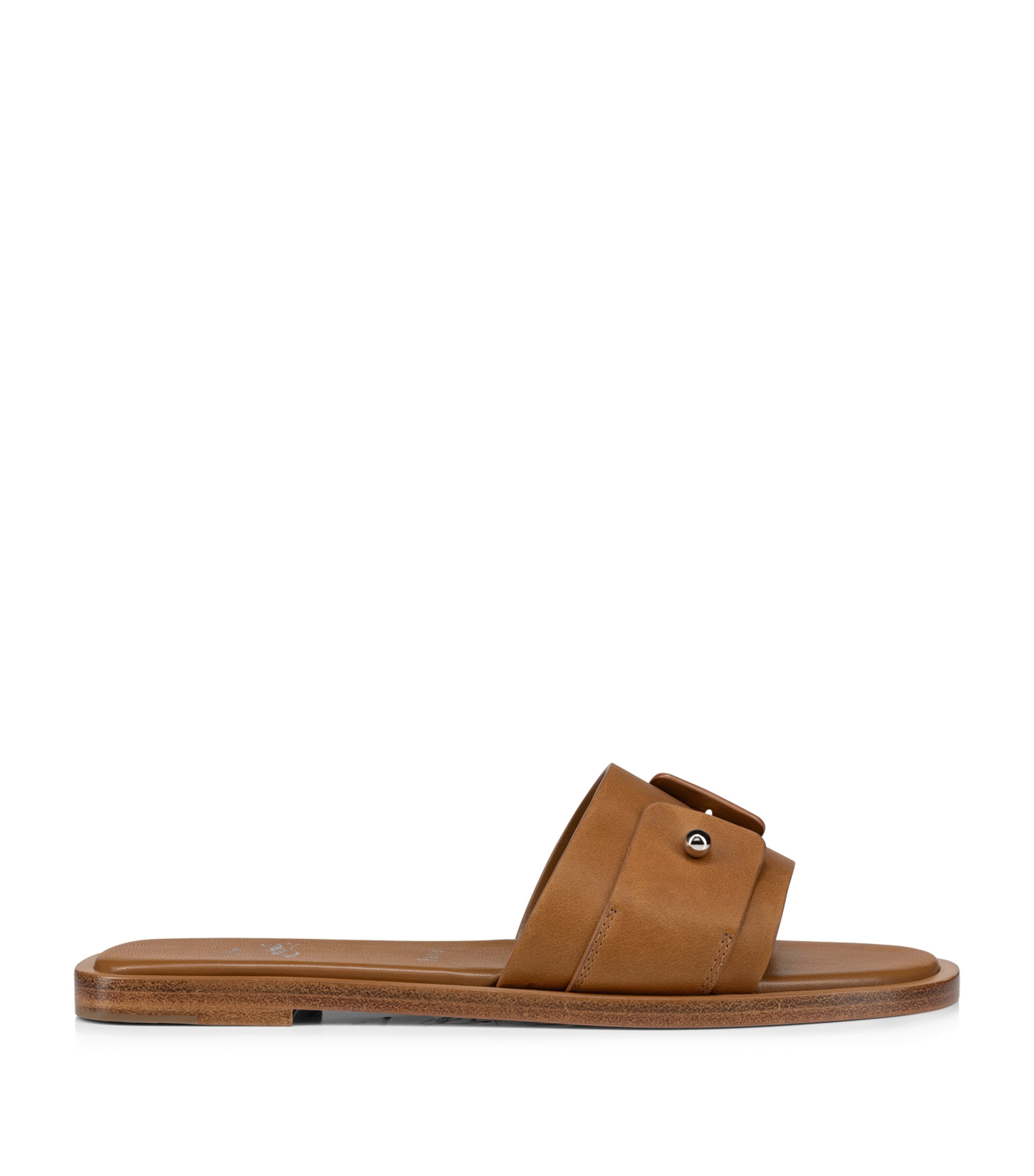 Christian Louboutin Chambelimule Leather Sandals In Brown