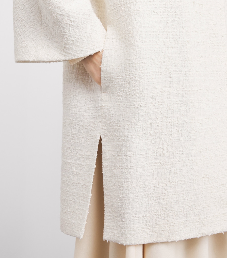 Tweed Overcoat N08 IVORY - BUTTER Image 6