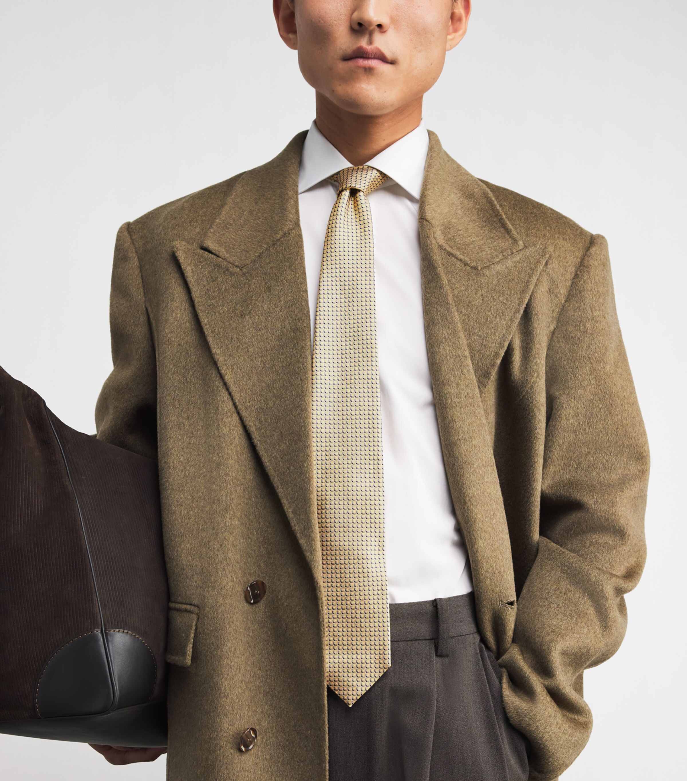 Silk Patterned Tie YELLOW 071 Image 2