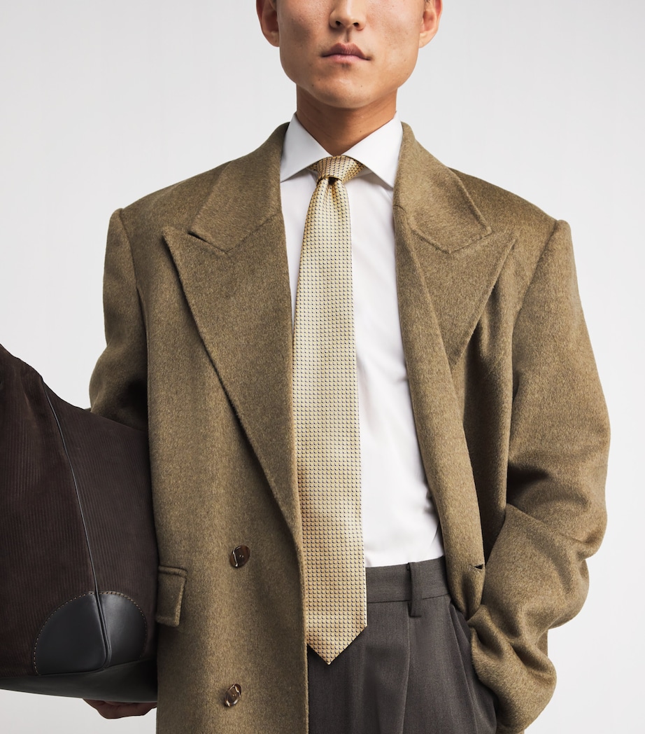 Silk Patterned Tie YELLOW 071 Image 2