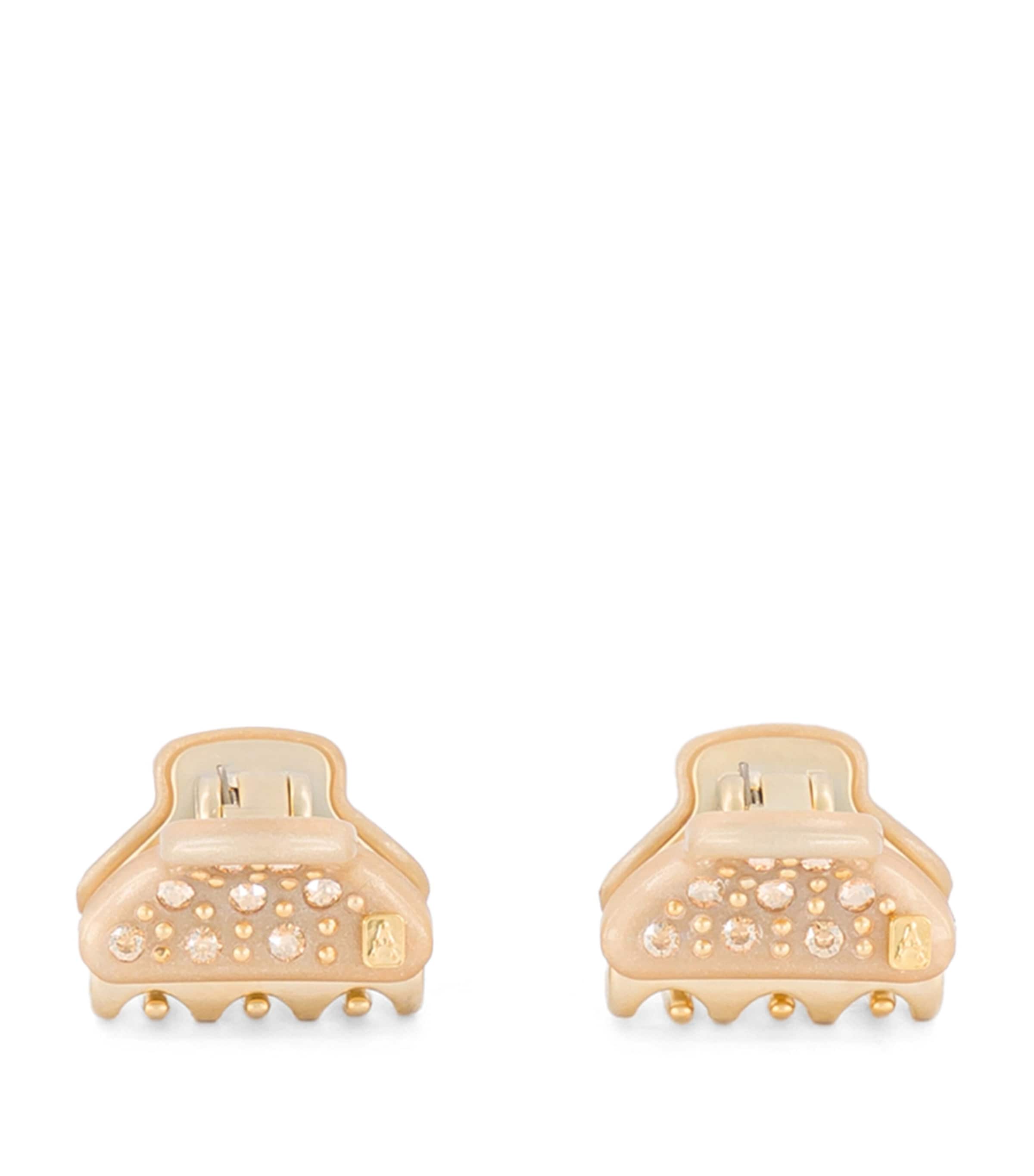 Alexandre De Paris Gold-plated Mini Claw Hair Clips