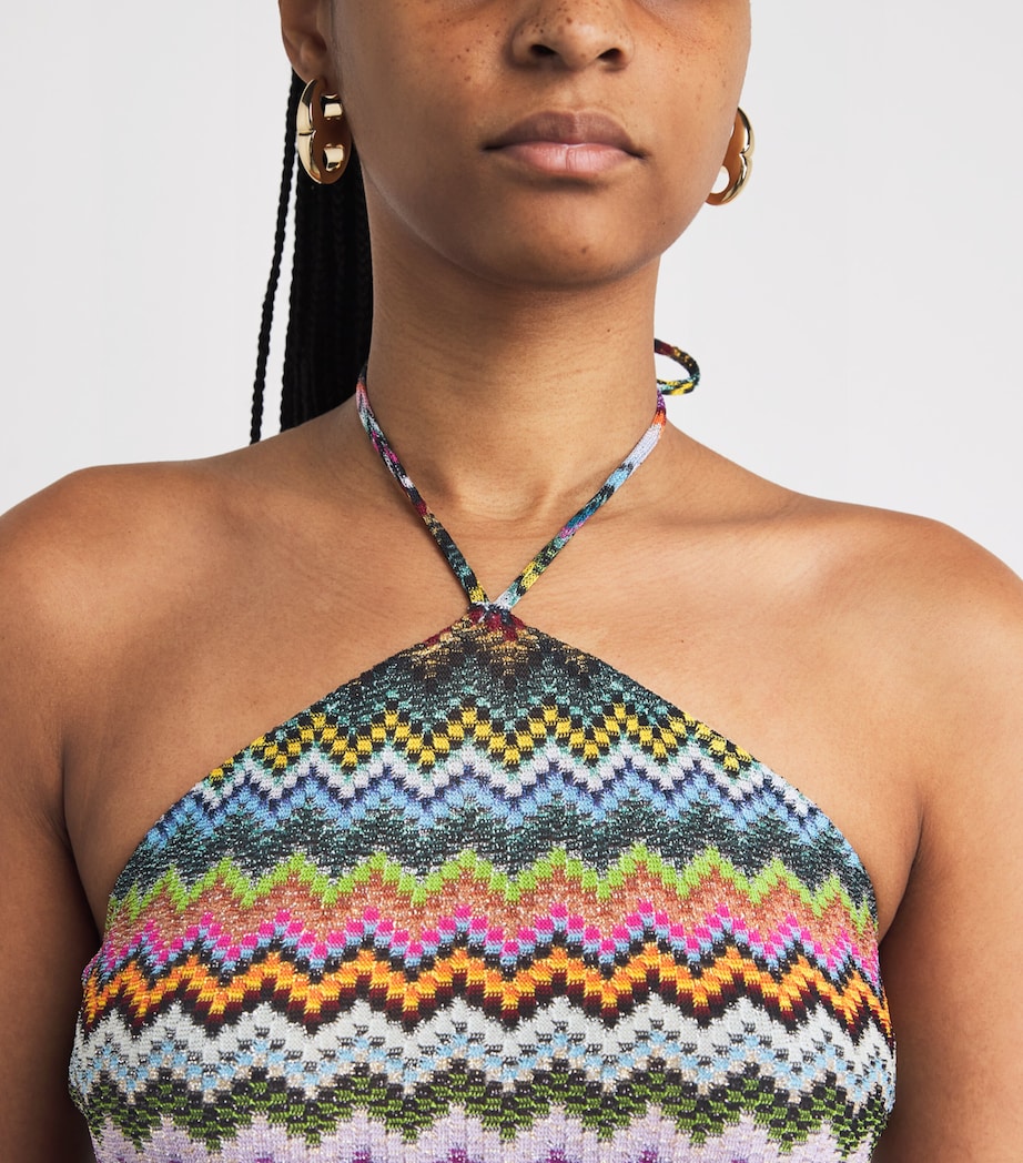 Zigzag Halter Top SM9YJMULTI DARK BASE Image 6