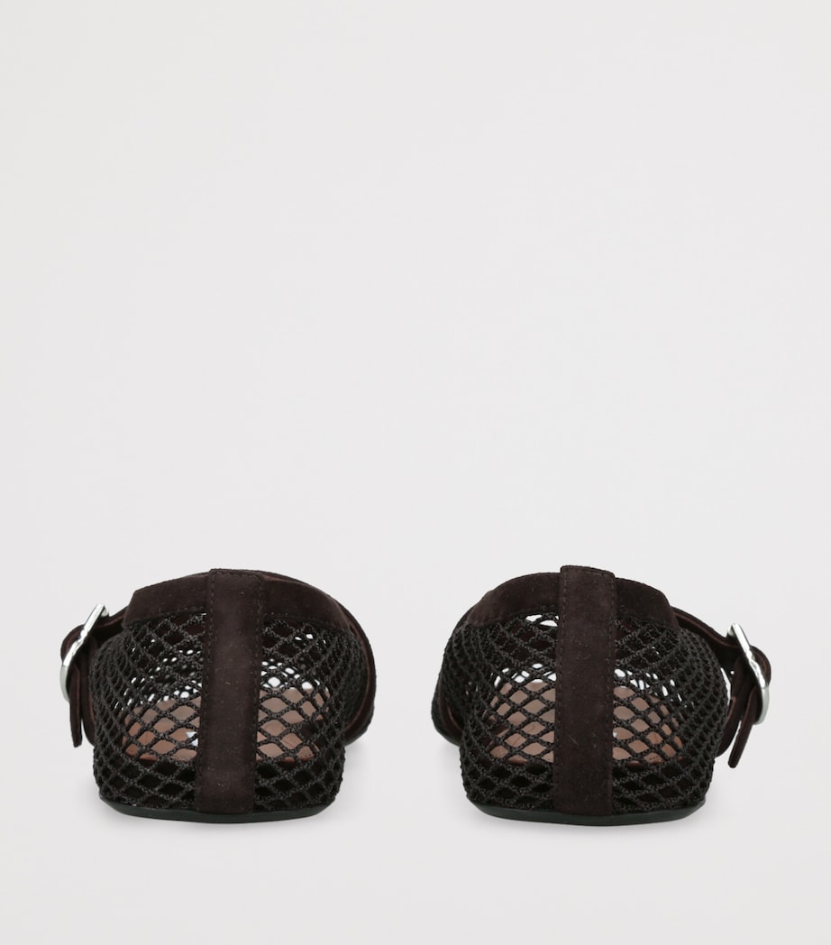 Mesh Ballet Flats DARK BROWN Image 2