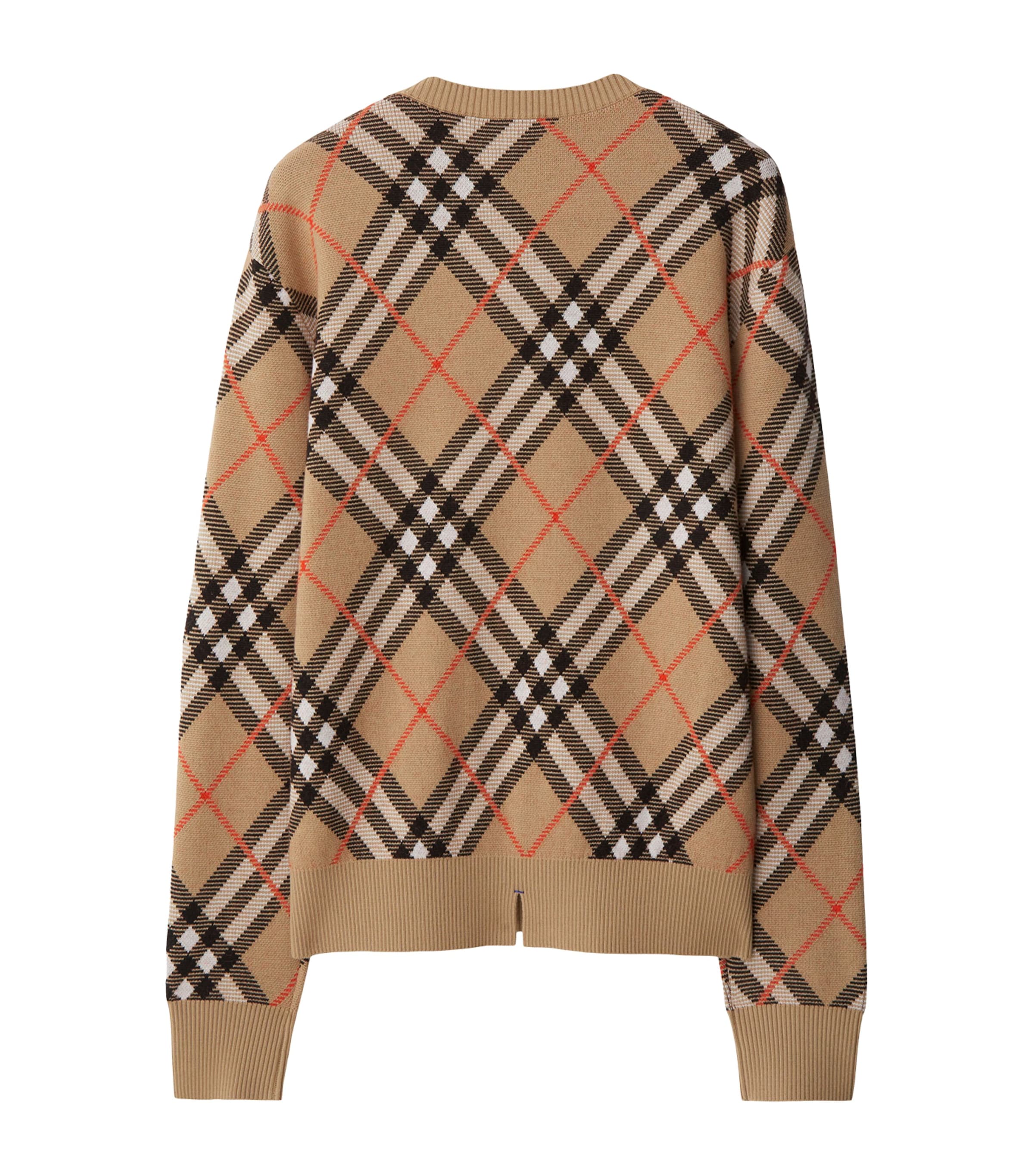 Wool-Mohair Check Cardigan SAND IP CHECK Image 5