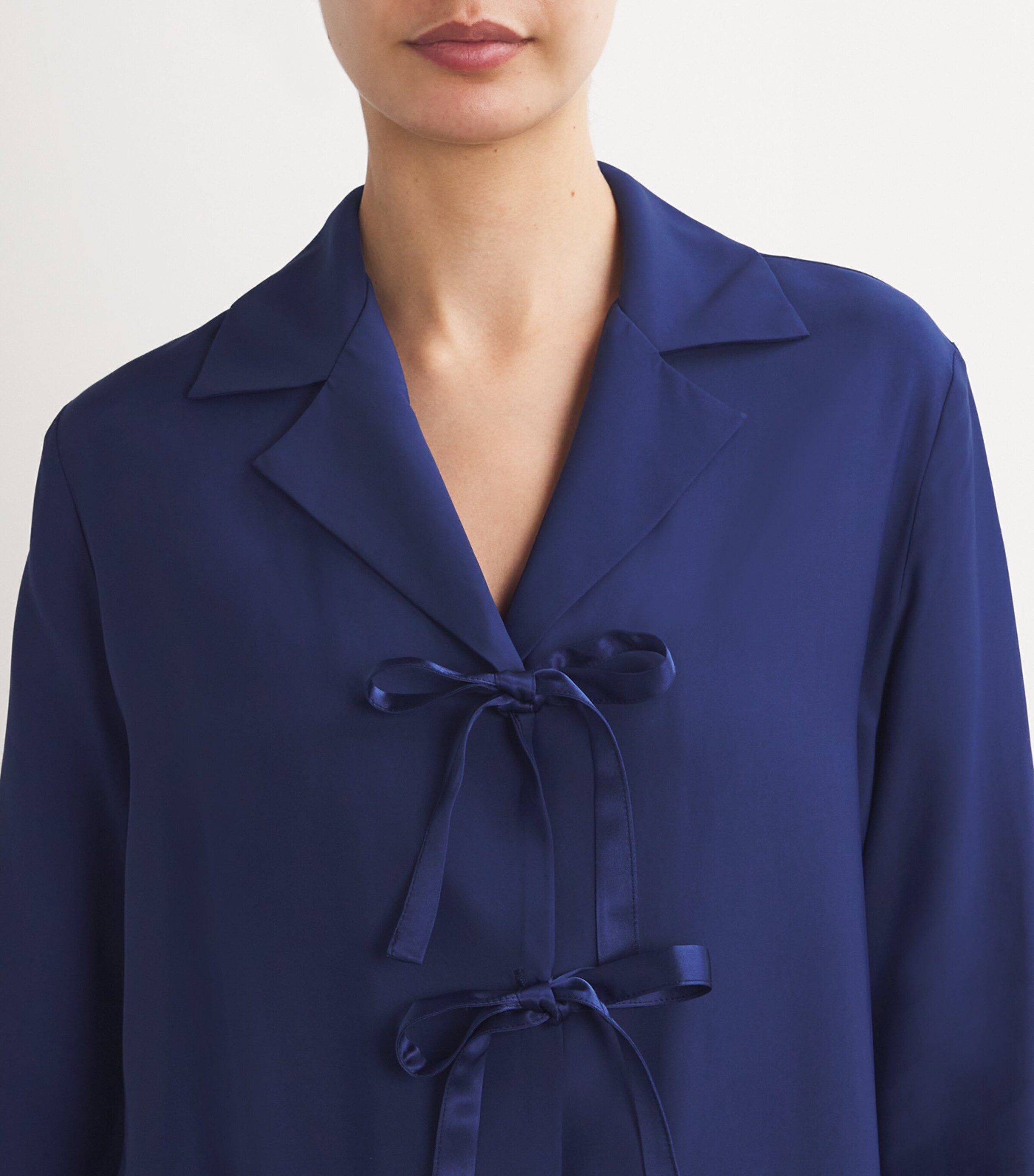 Sleeper Womens The Bow Pyjama Set Navy Image 4