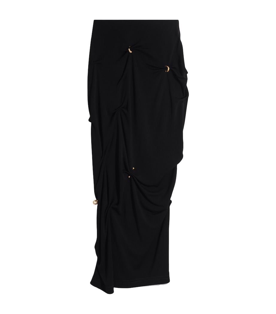 Schiaparelli Womens Pierced Pencil Skirt Black Image 5
