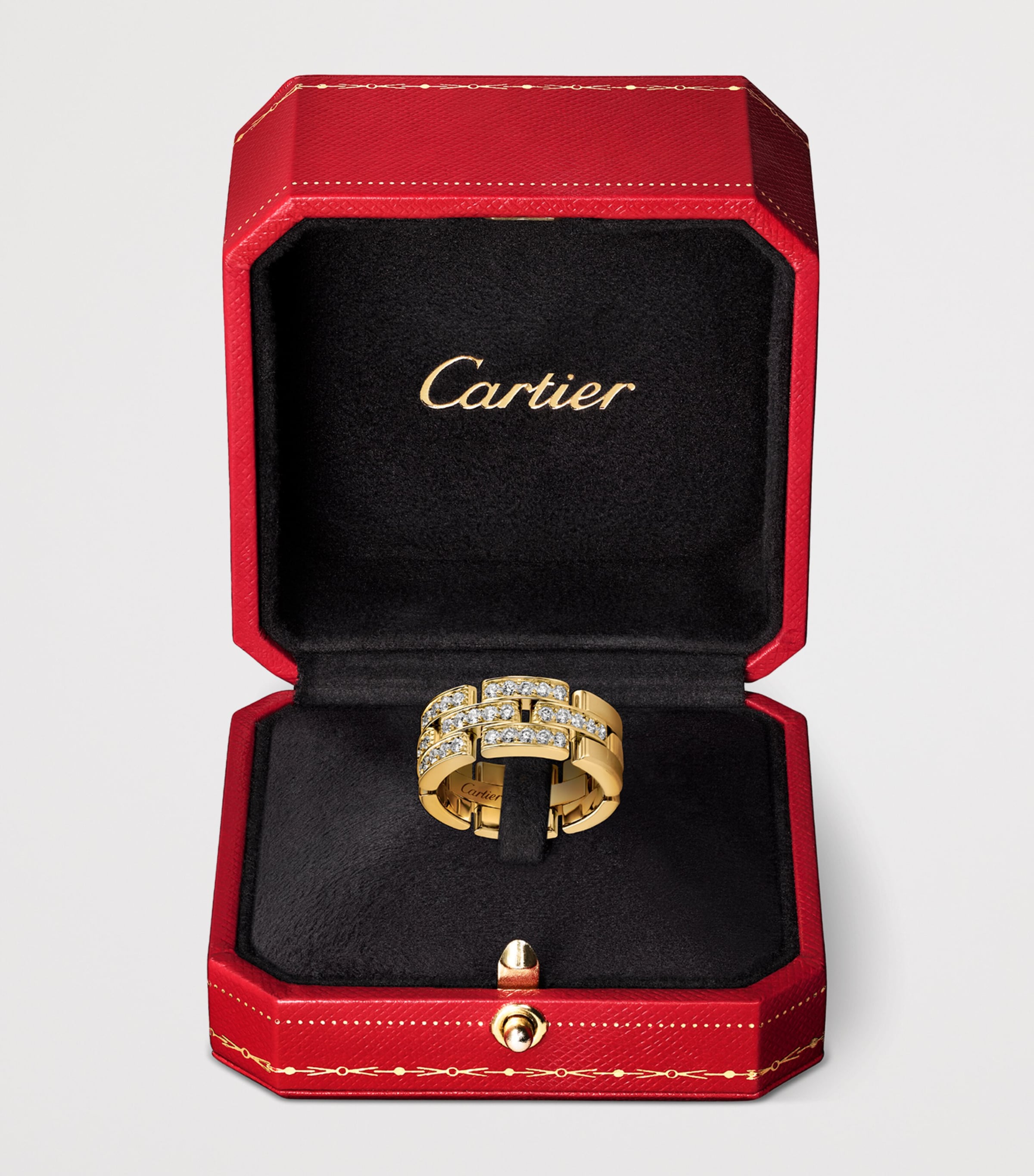 Cartier Yellow Gold and Diamond Maillon Panthère Ring Image 3