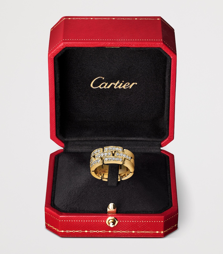 Cartier Yellow Gold and Diamond Maillon Panthère Ring Image 3
