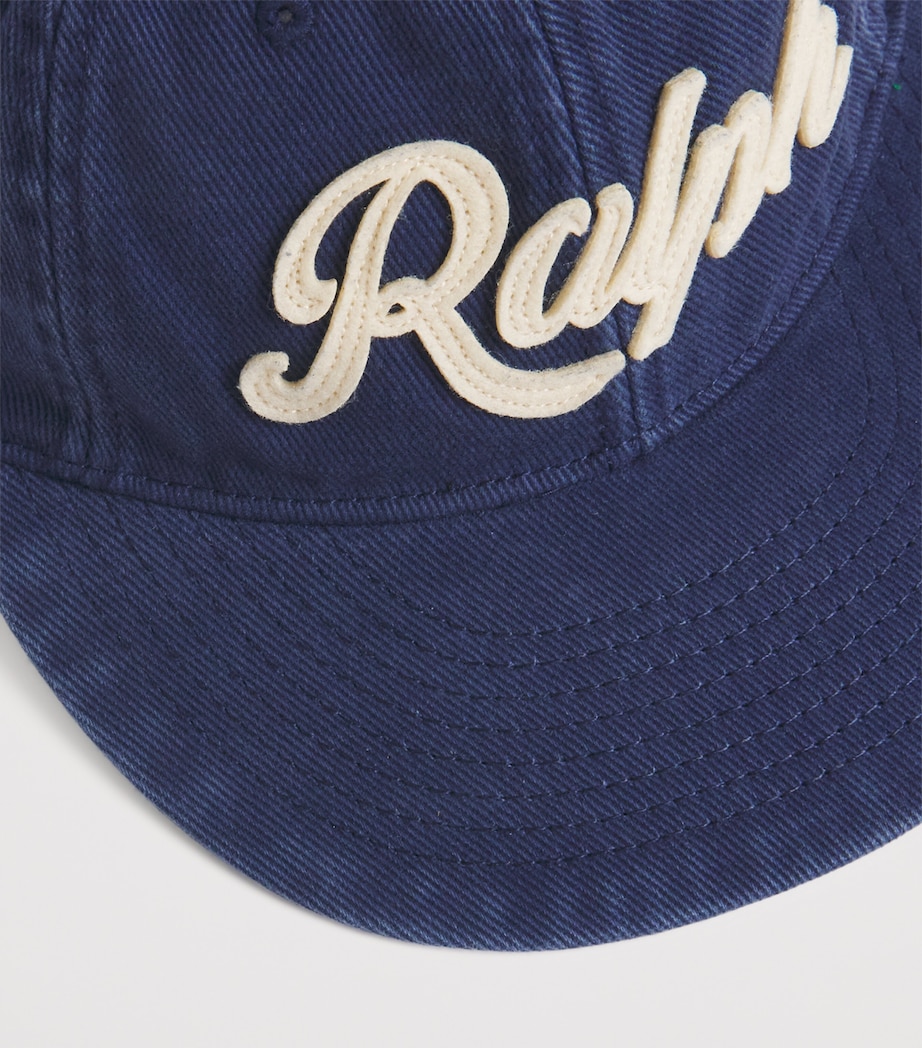 Polo Ralph Lauren Cotton Twill 'Ralph' Appliqué Cap Navy Image 4
