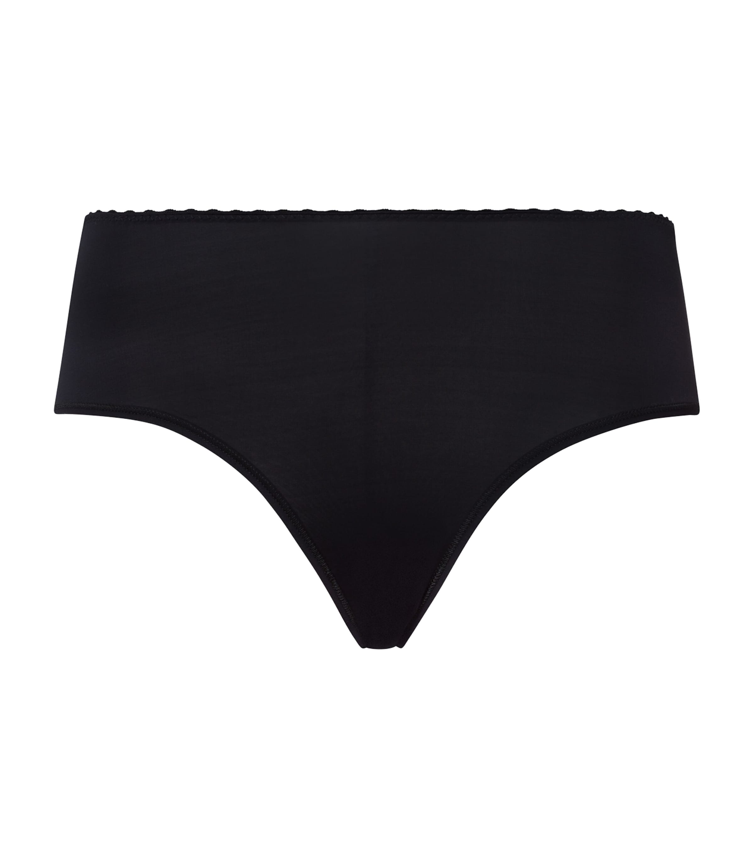 Hanro Seamless Maxi High-rise Cotton-jersey Briefs In Black