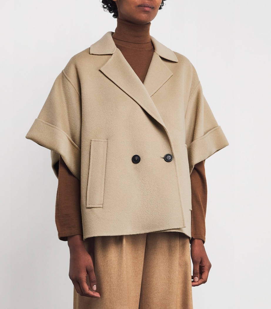 Virgin Wool Short Coat BEIGE Image 3