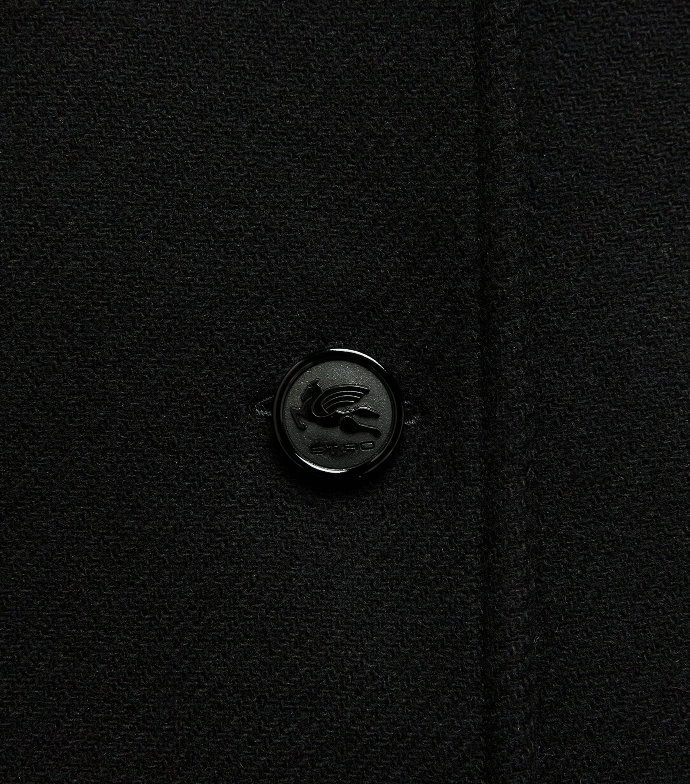 Etro Womens Wool Jacquard Blazer Black Image 6