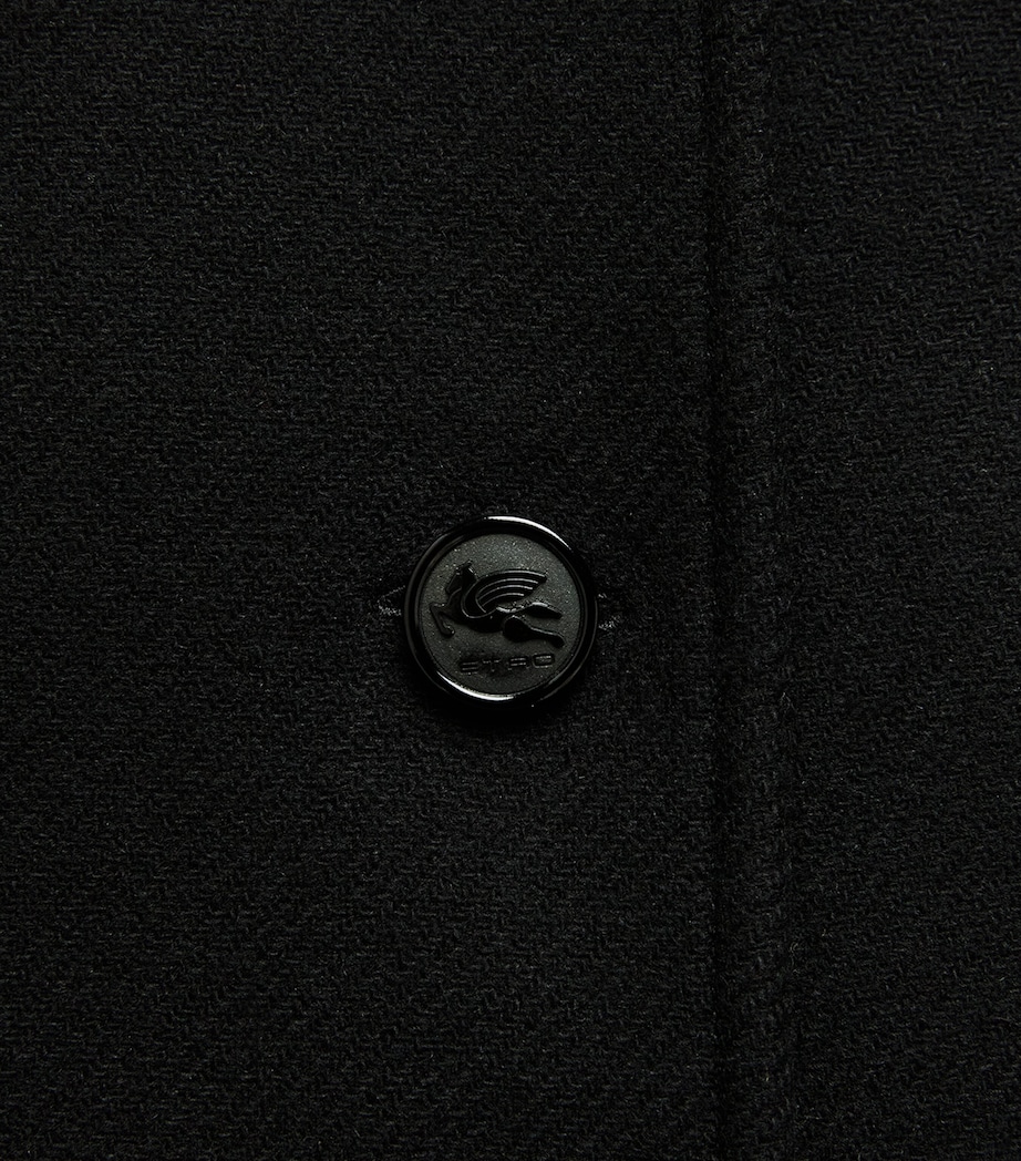 Etro Womens Wool Jacquard Blazer Black Image 6